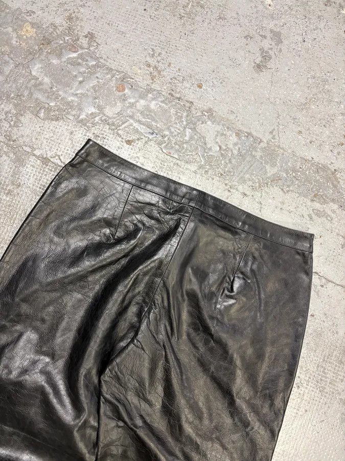 Roberto Cavalli Roberto Cavalli Black Leather Embroidered Pants Size US 34 / EU 50 - 8 Thumbnail