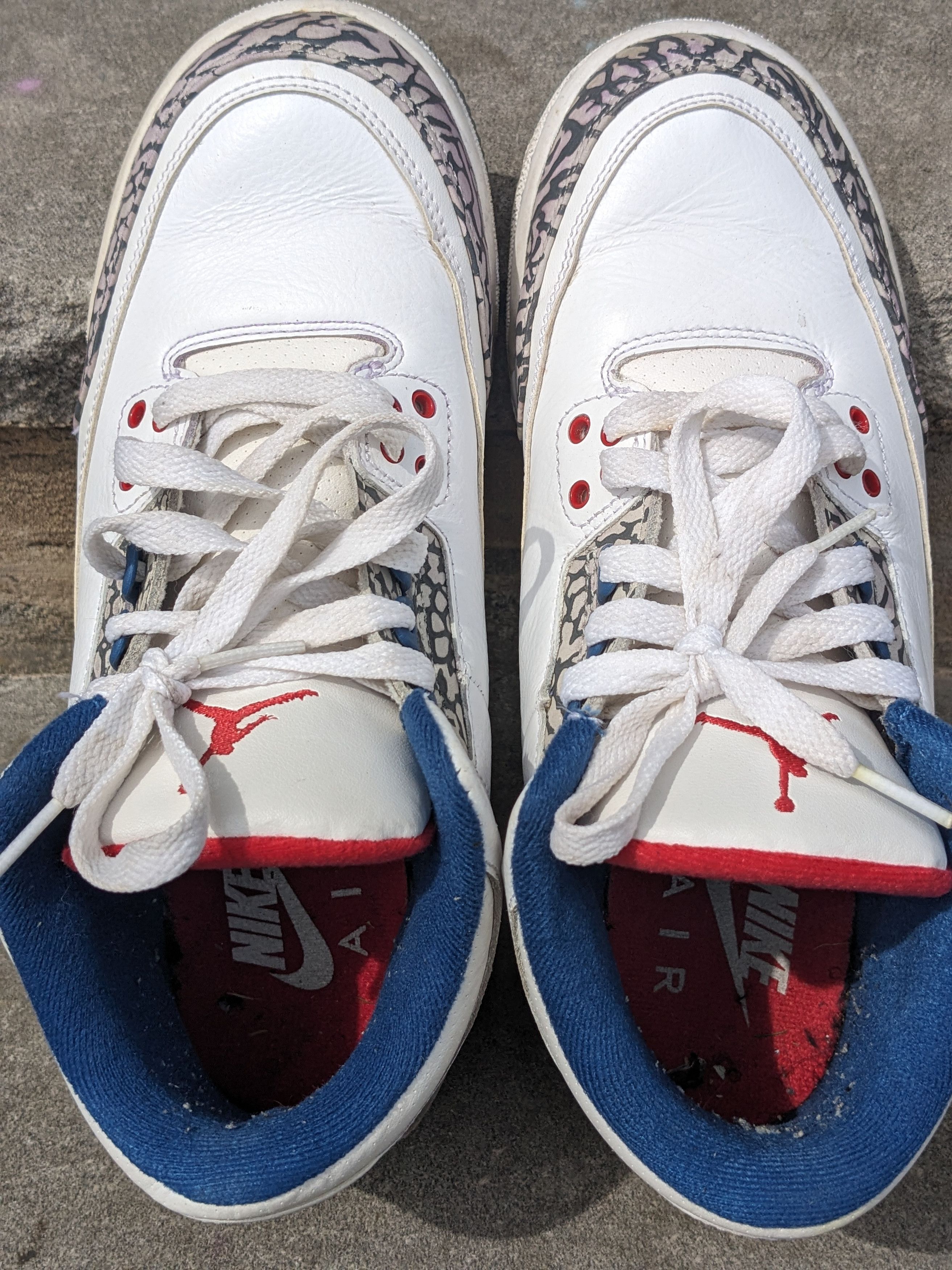 Jordan Brand × Nike Nike Air Jordan 3 Retro True Blue 2016 854261-106 Youth 6.5 Size US 6.5 / EU 39-40 - 3 Thumbnail