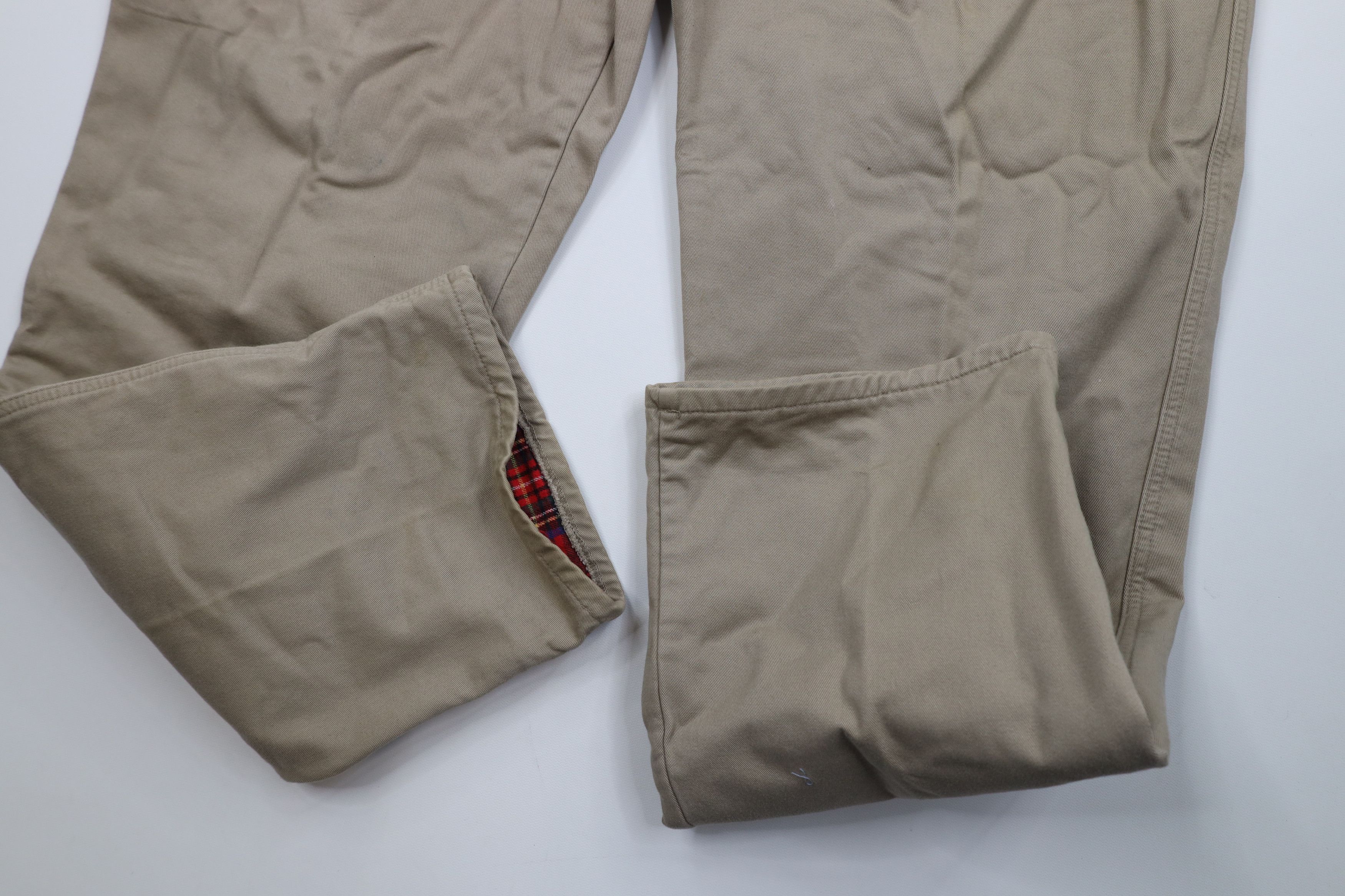 L.L. Bean Vintage 90s LL Bean Flannel Lined Wide Leg Chino Pants USA Size US 38 / EU 54 - 8 Thumbnail