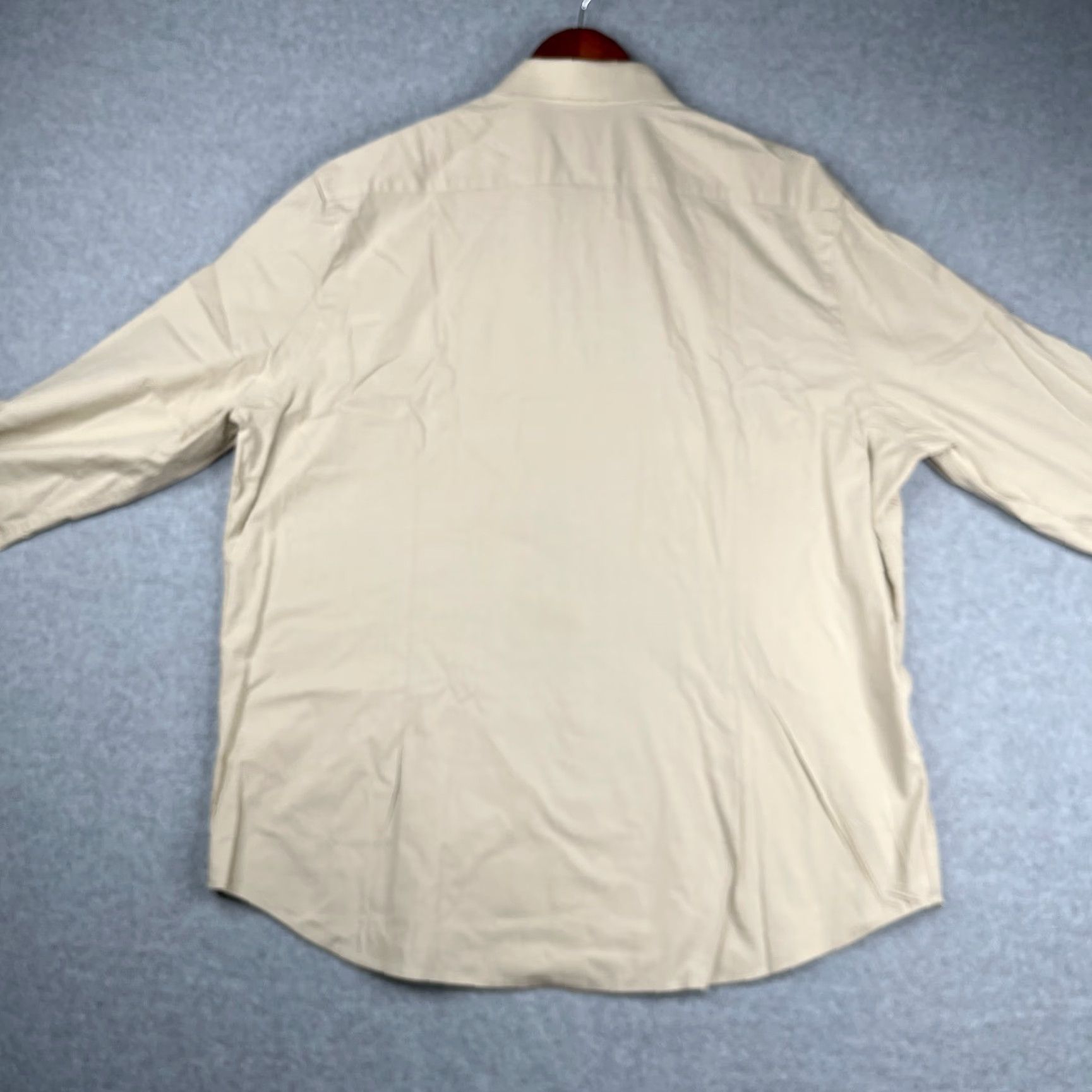 Express Express Shirt XL Beige Slim Classic Button Up Long Sleeve Mens Size US XL / EU 56 / 4 - 5 Thumbnail