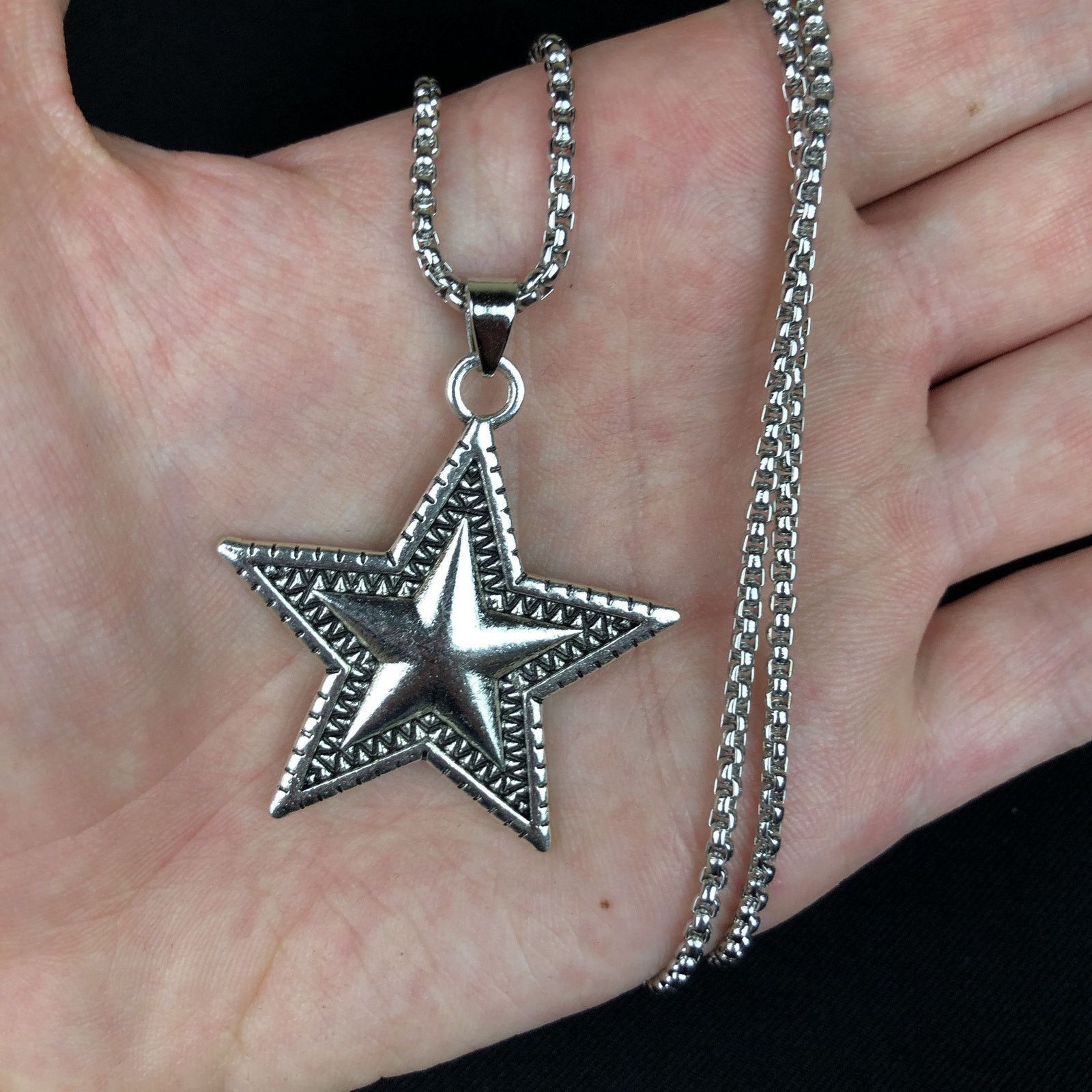 Jewelry Star Necklace Y2K Gothic Punk Chain Size ONE SIZE - 3 Thumbnail