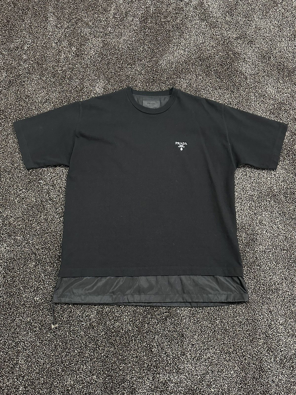 Prada Prada Jersey & Re-Nylon Logo Black T-Shirt Size US XL / EU 56 / 4 - 5 Thumbnail