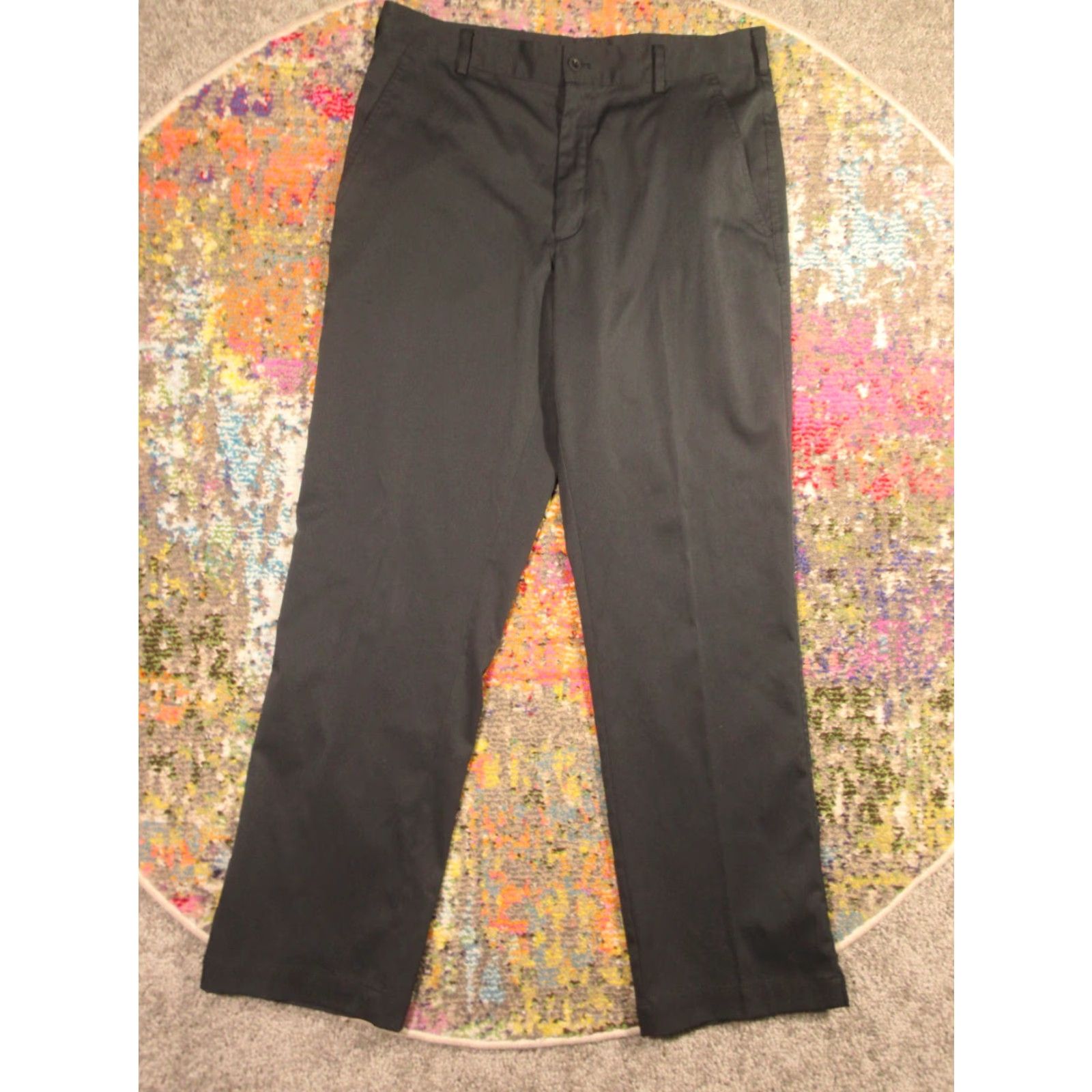 Nike Nike Golf Pants Mens Regular 32x32 Black Flat Front Dri-Fit Quick Dry Stretch Chino Athletic" Size US 32 / EU 48 - 2 Thumbnail