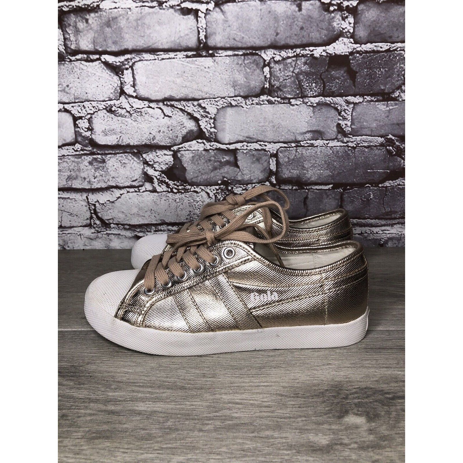 Gola Gola Coaster CLA029 Metallic Rose Gold Textile Casual Lace S Size US 6 / IT 36 - 10 Thumbnail