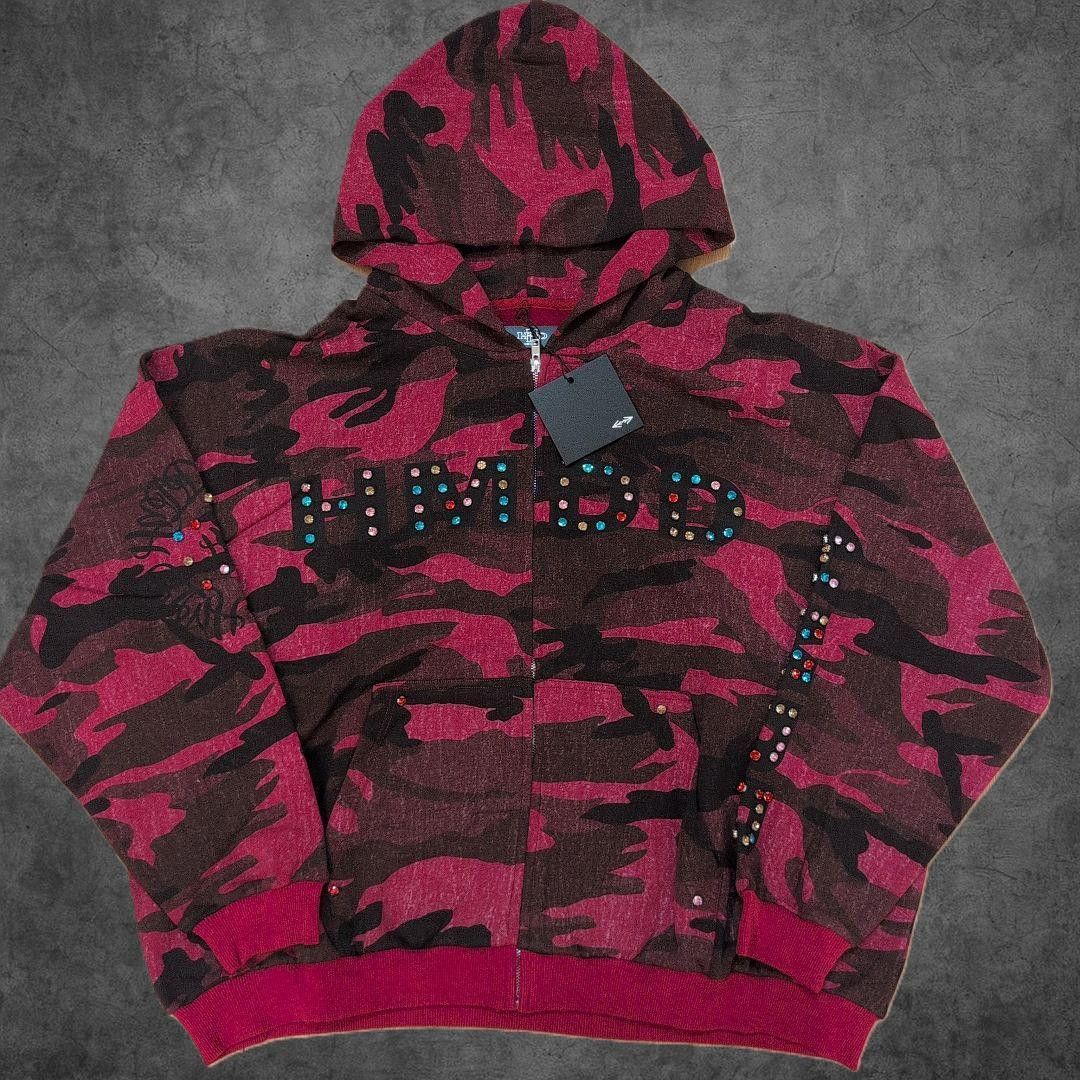 HMDD HMDD “Chimstone” Red Camo Zip-Up Hoodie – L (BNWT / Rare) Size US L / EU 52-54 / 3 - 1 Thumbnail