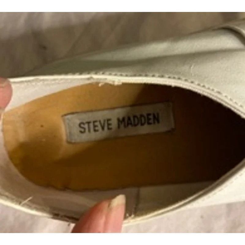 Steve Madden Minimalist Cream Leather Sneakers Steve Madden Glenn 9M Size US 9 / IT 39 - 7 Thumbnail
