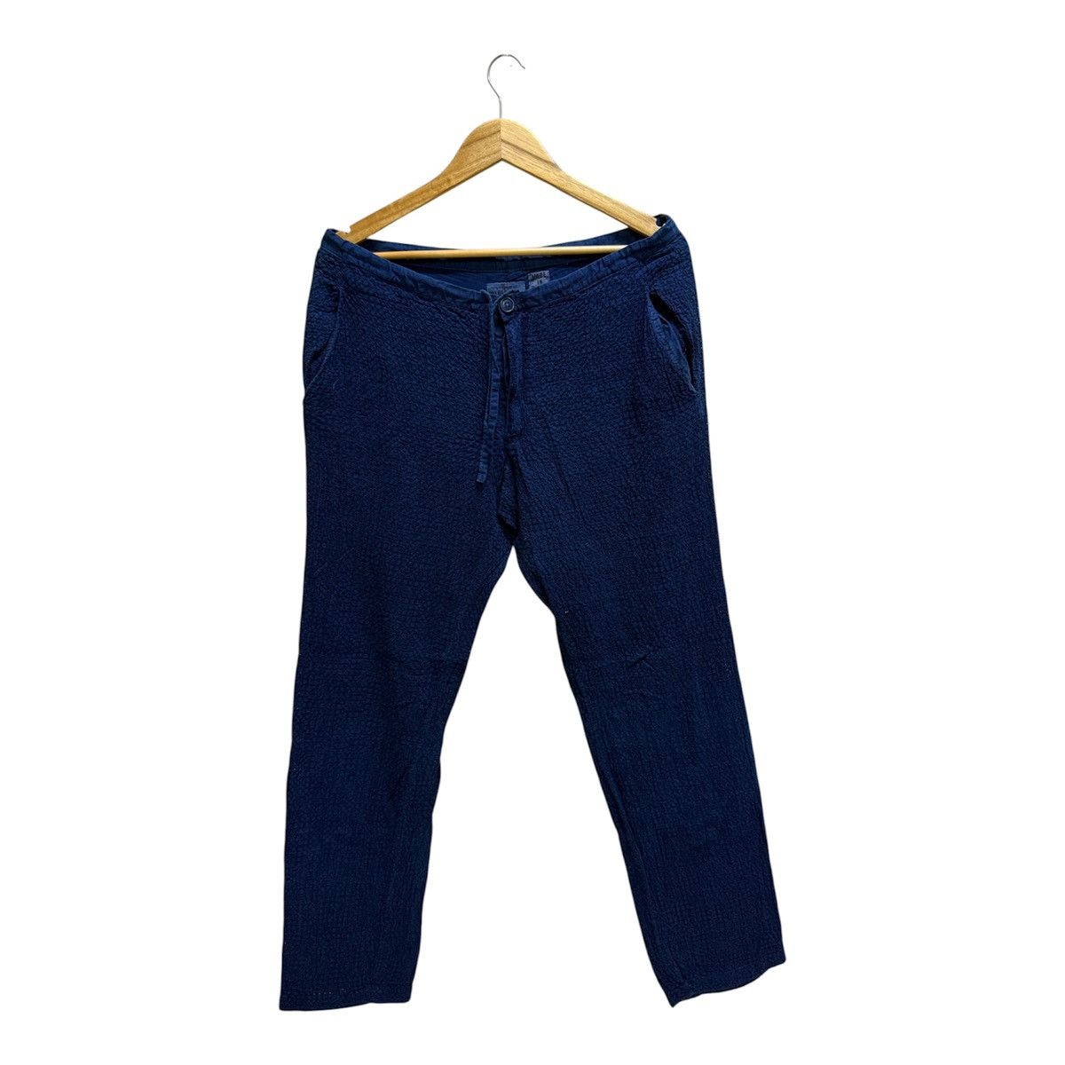 Blue Blue Japan Vintage Blue Blue Japan Indigo Textured Pants Size US 34 / EU 50 - 1 Thumbnail
