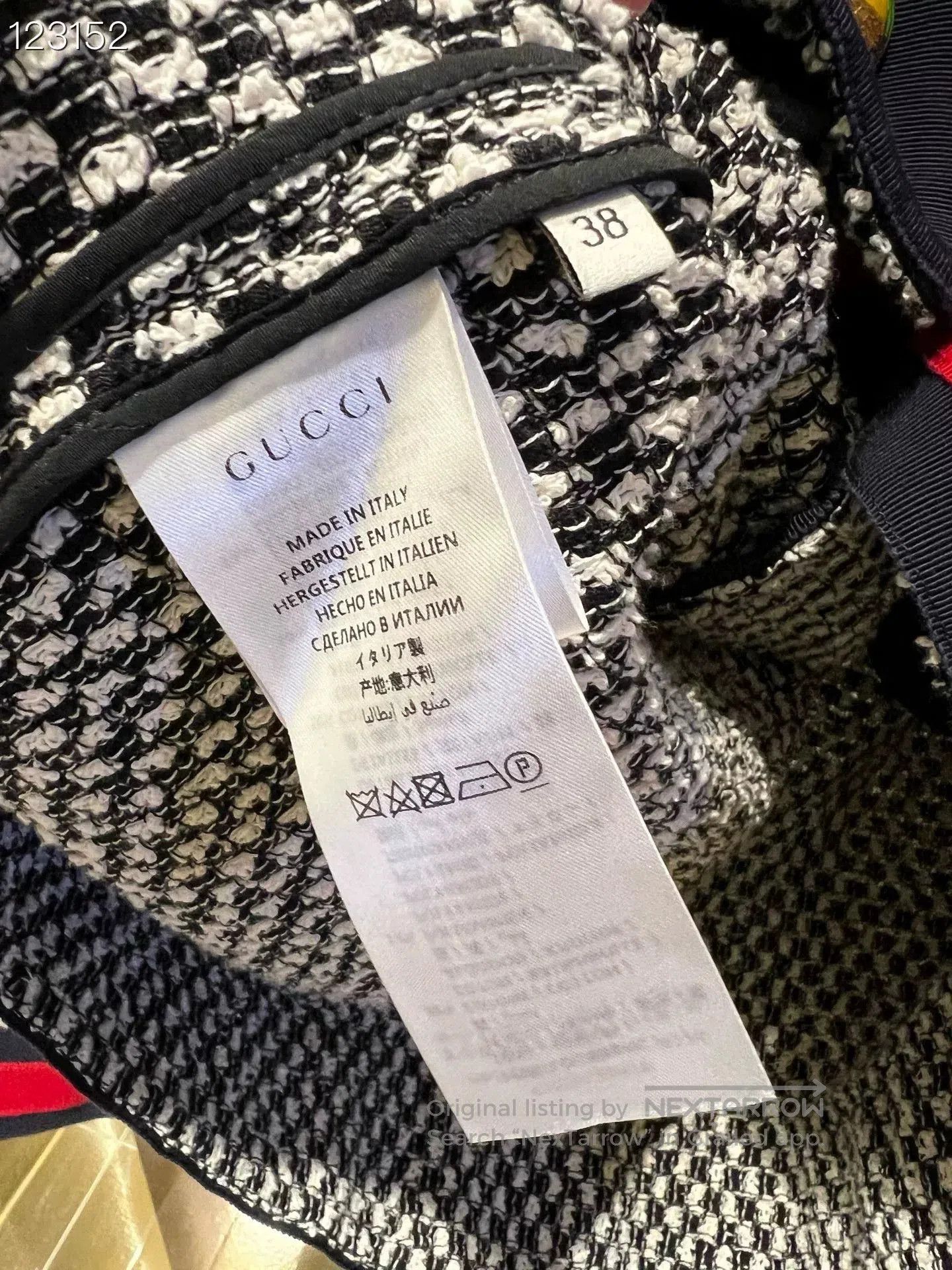 Gucci Gucci Red Blue Striped Tweed Coat. Size S / US 4 / IT 40 - 5 Thumbnail