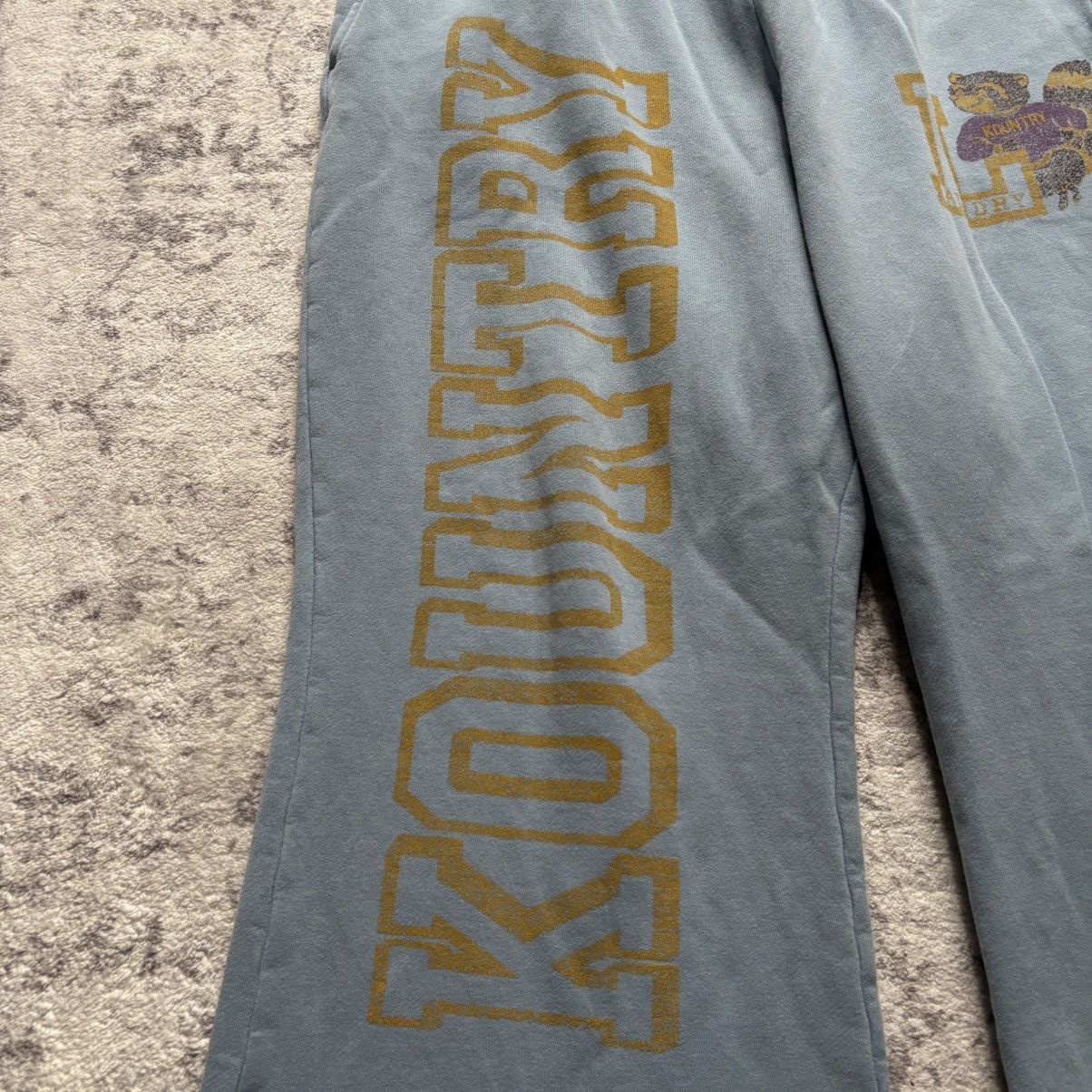 Kapital Kapital Kountry Laundry Flared Baby Blue Sweatpants | Size 3 Size US 32 / EU 48 - 3 Thumbnail