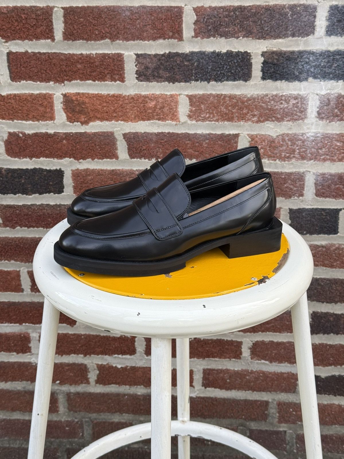 Other Charles David Delusion Platform Black Leather Loafers Unisex Size US 6.5 / EU 39-40 - 3 Thumbnail