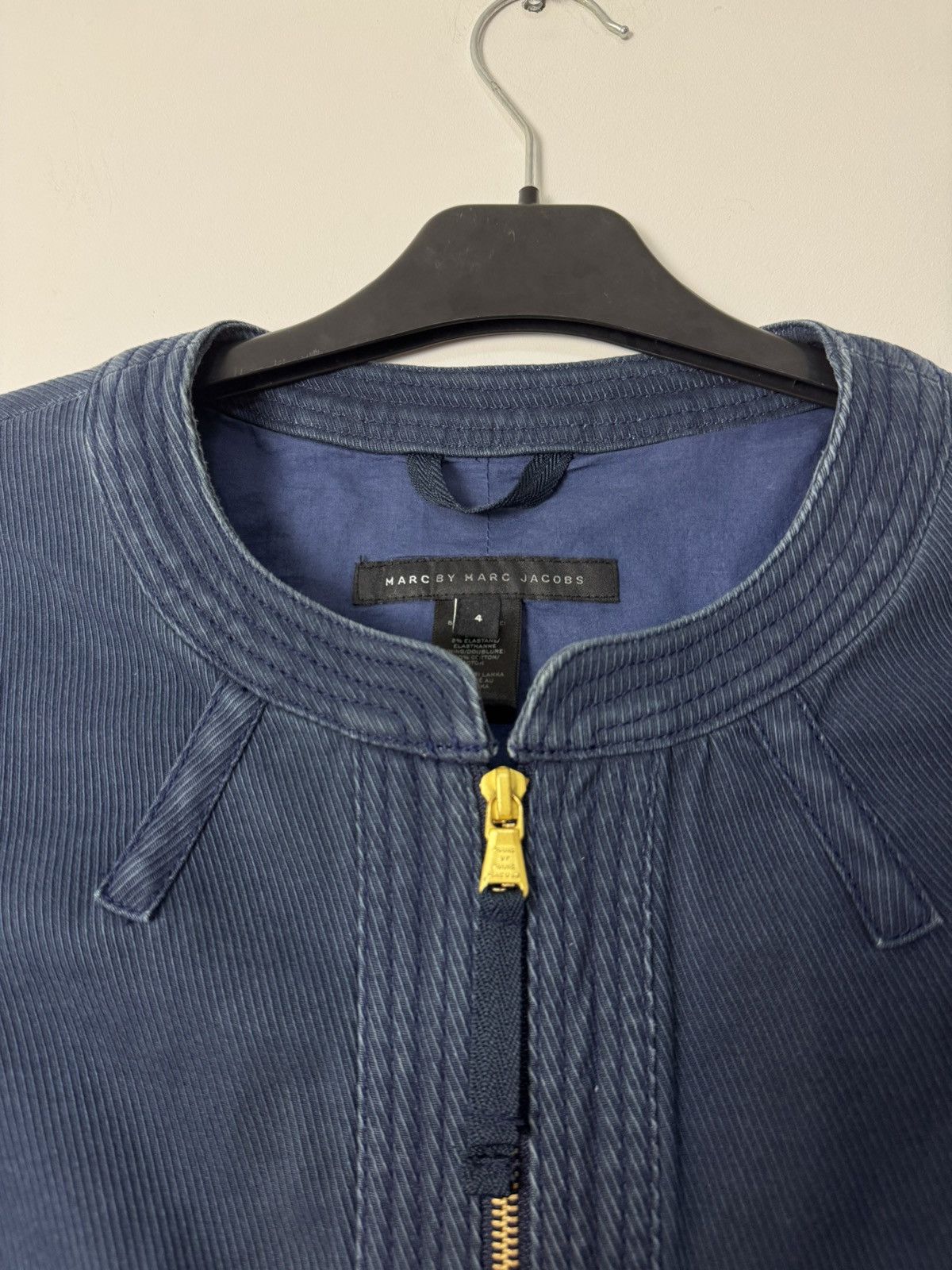 Marc by Marc Jacobs Marc Jacobs Navy Denim rider jacket Luxury Designer Size S / US 4 / IT 40 - 3 Thumbnail