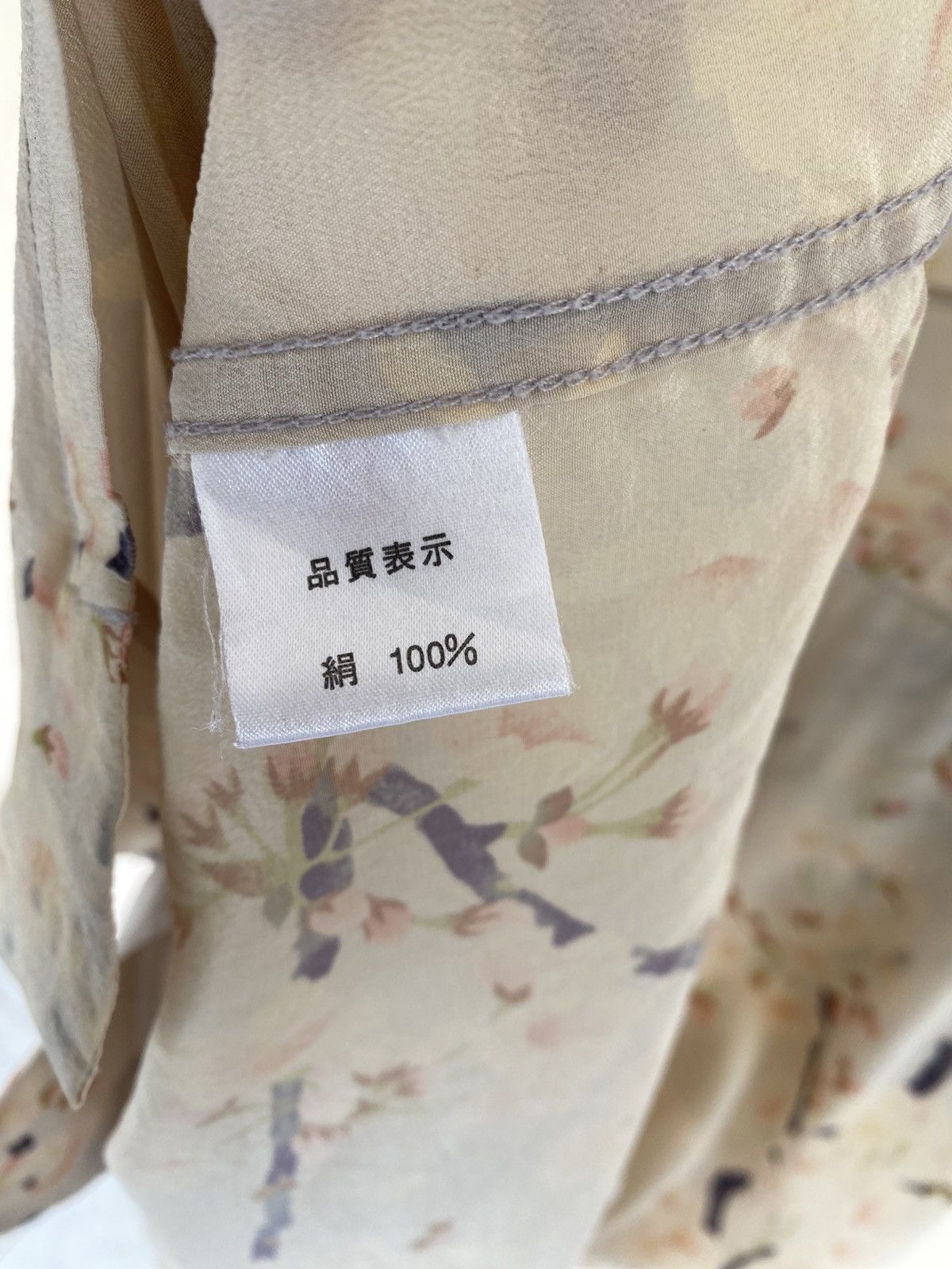 Japanese Brand Coromool Silk Crepe Blossom Shirt Size US M / EU 48-50 / 2 - 9 Thumbnail