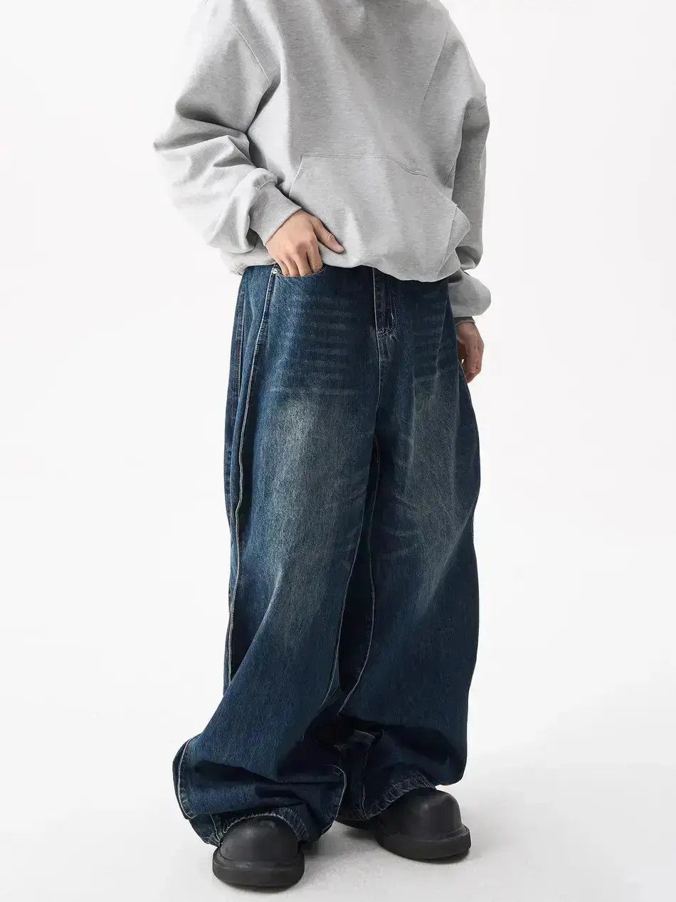 Japanese Brand × Jean Retro curved wide leg jeans Size US 32 / EU 48 - 4 Thumbnail