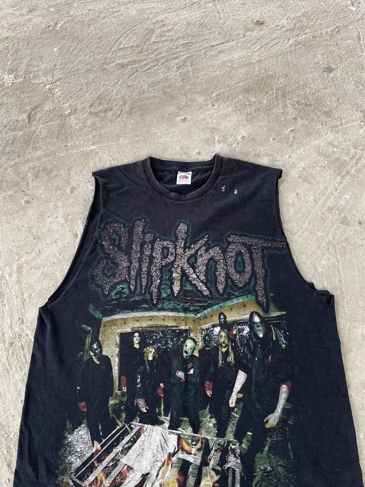 Band Tees × Vintage Vintage 2008 Slipknot Rock Metal Distressed Tour Tank Top Size US L / EU 52-54 / 3 - 4 Thumbnail