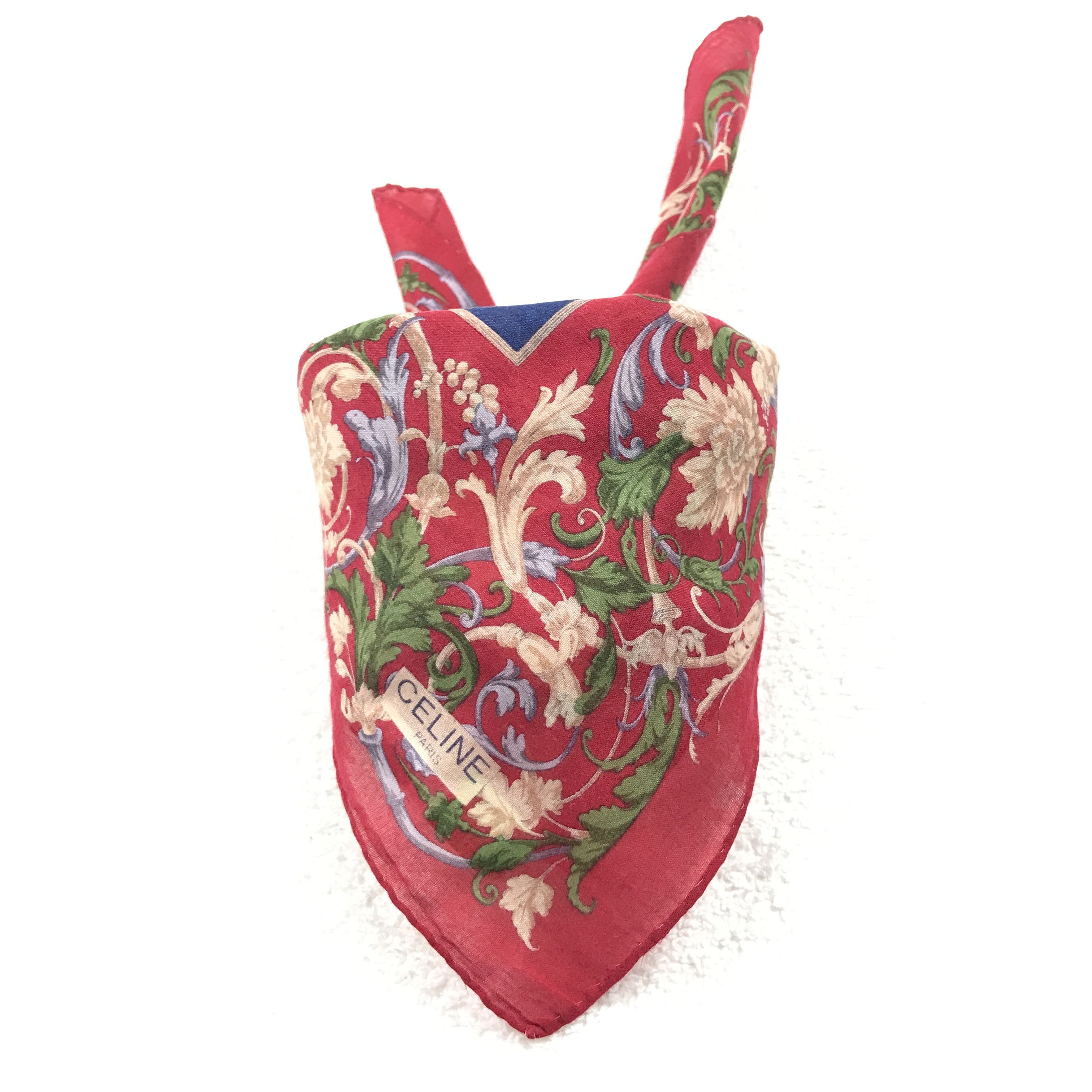 Celine × Vintage Vintage Celine Bandana Neckerchief Handkerchief Size ONE SIZE - 4 Thumbnail