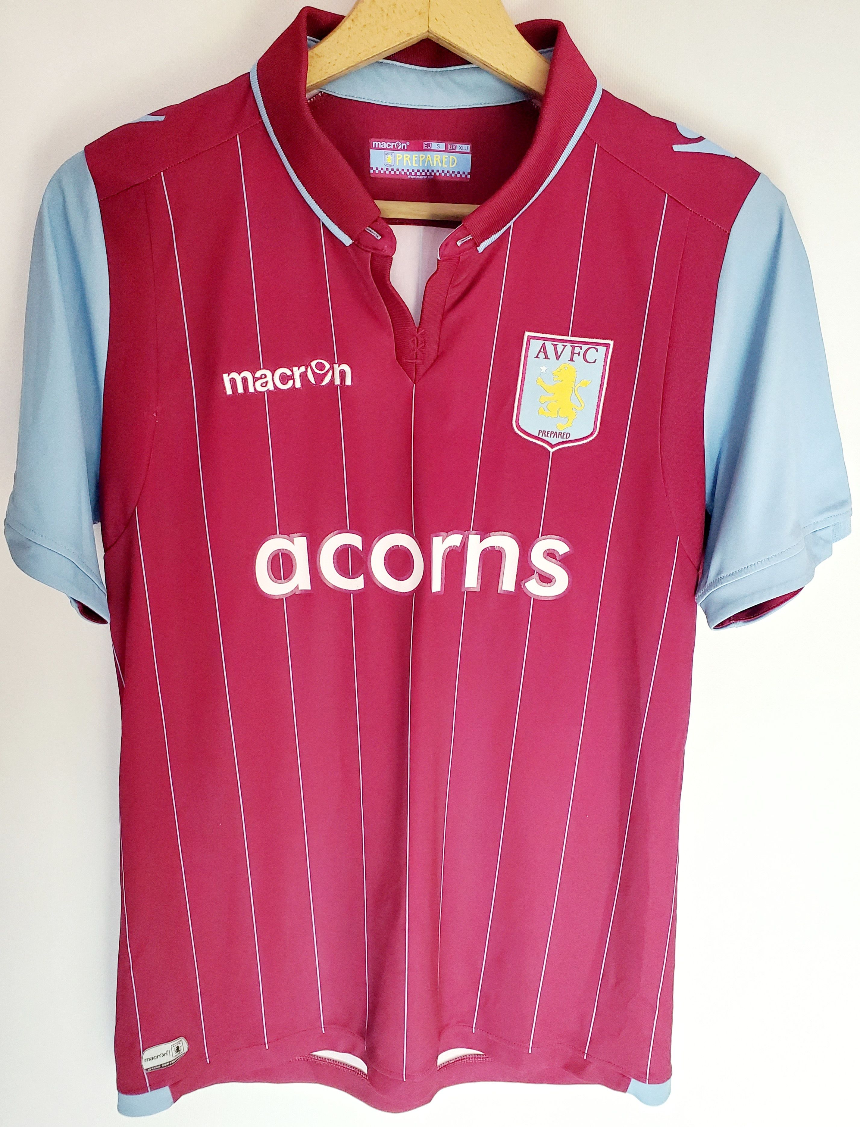 Macron Aston Villa Home Shirt Macron 2014-15 jersey S perfect cond Size US S / EU 44-46 / 1 - 1 Thumbnail