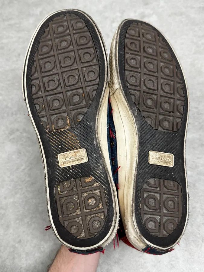 Visvim Visvim Skagway Navy Distressed Denim High Sneakers Size US 11 / EU 44 - 5 Thumbnail