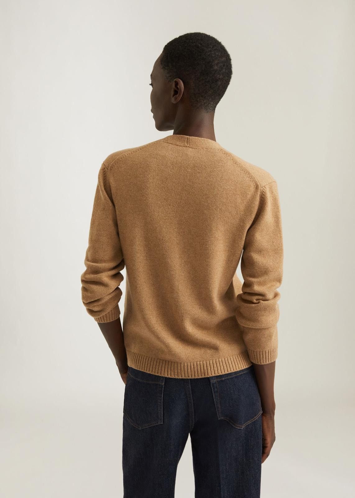 Loro Piana o1srvl11e0125 Grassmoor Cashmere Cardigan in Camel Size M / US 6-8 / IT 42-44 - 3 Thumbnail