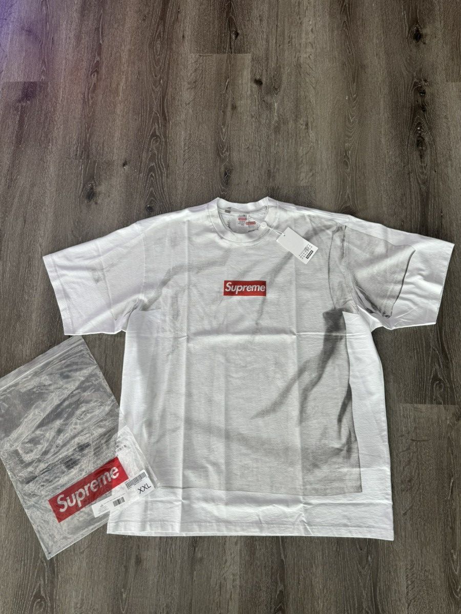 image of Mm6 Maison Margiela “Box Logo” Tee in White, Men's (Size 2XL)