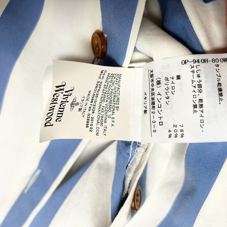 Vivienne Westwood Vivienne Westwood Blue striped bow tie shirt Size XS / US 0-2 / IT 36-38 - 9 Thumbnail