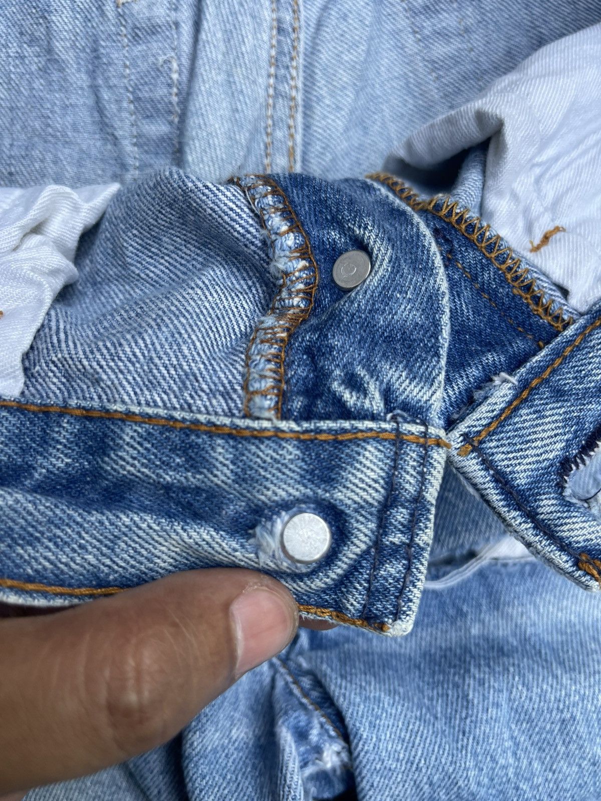 Levi's Vtg 70s Levi’s 501 Jeans - Distressed - Red Tab ® - Hem Cut Size US 32 / EU 48 - 8 Thumbnail