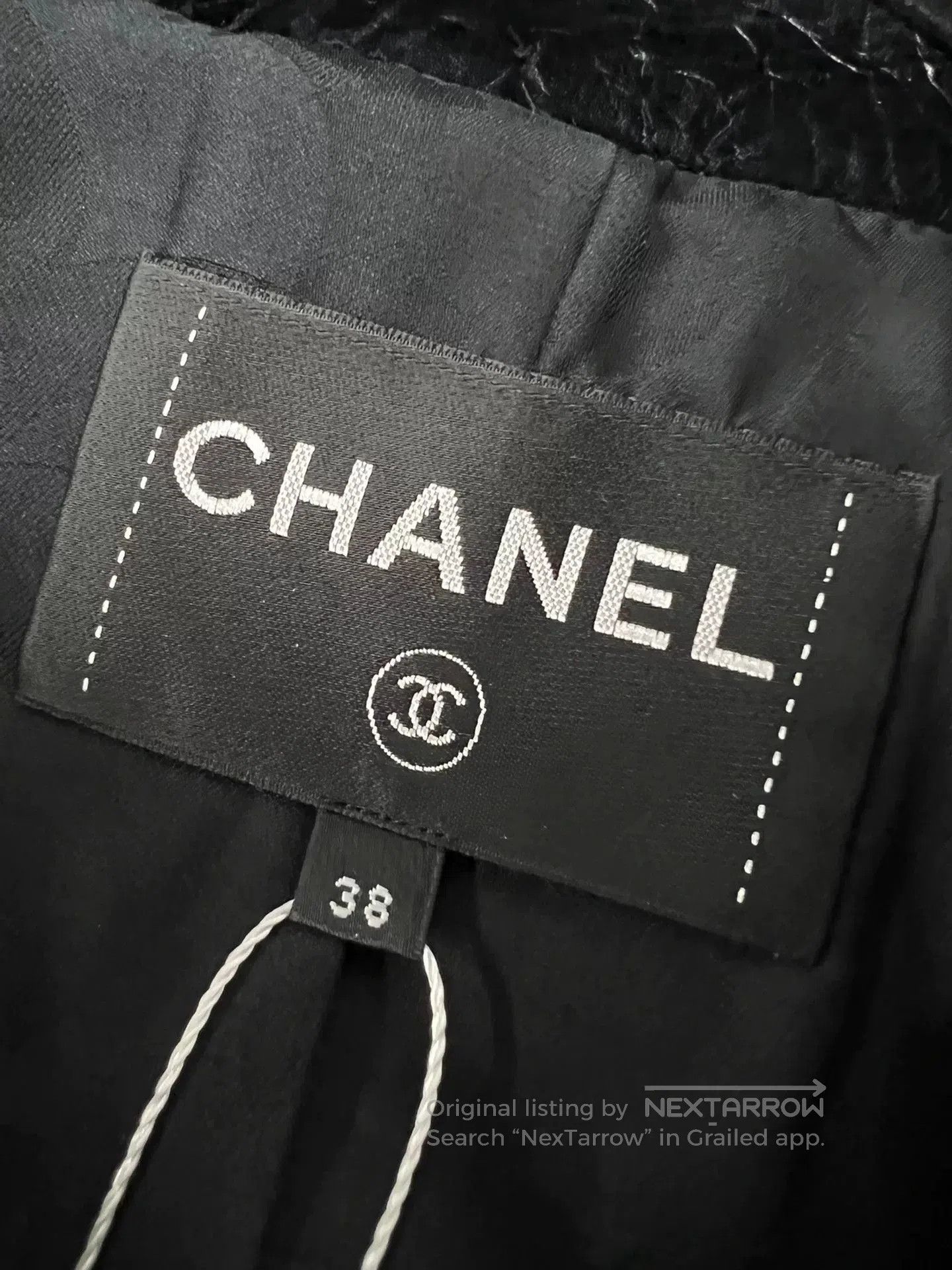 Chanel Chanel Black Mid-Sleeve Leather Jacket. Size US M / EU 48-50 / 2 - 4 Thumbnail