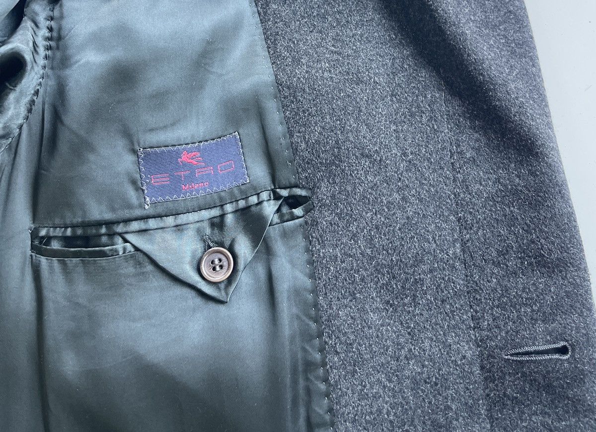 Etro Etro Milano Cashmere Chester Coat (Dark Grey) Size US M / EU 48-50 / 2 - 5 Thumbnail