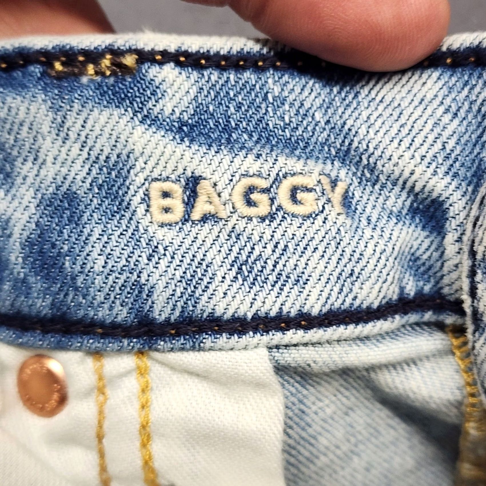 Vintage VINTAGE American Eagle Baggy Jeans Mens 34x30 Light Wash Blue Easyflex NEW Size US 34 / EU 50 - 3 Thumbnail