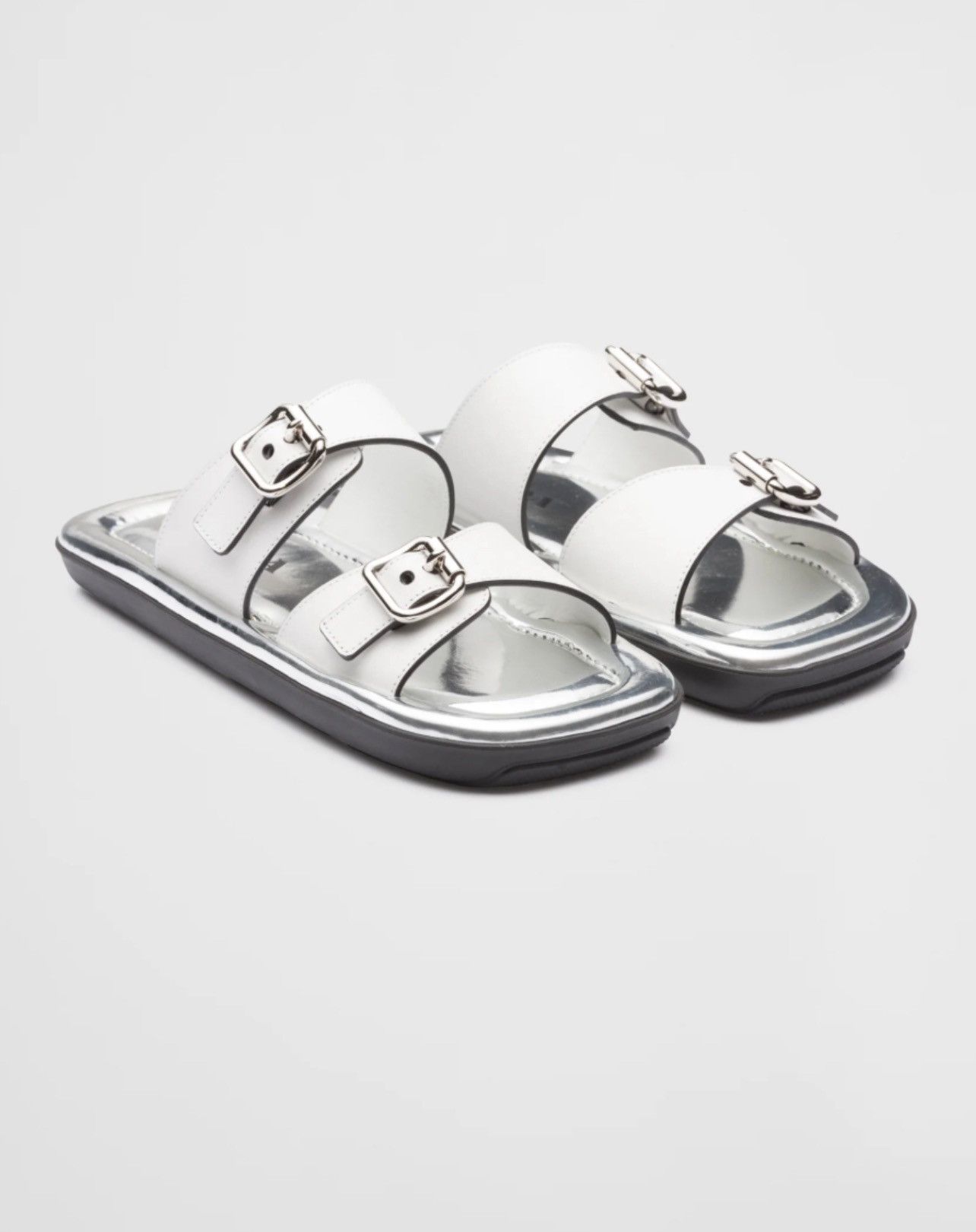 Prada Prada Double Buckle Sandal With Metallic Soles size 39.5 Size US 9.5 / IT 39.5 - 2 Thumbnail