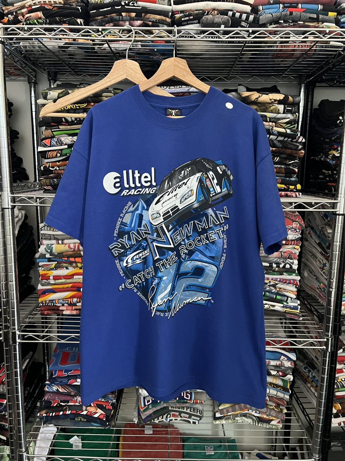 NASCAR 2000s Ryan Newman Catch the Rocket Tee Size US XL / EU 56 / 4 - 1 Thumbnail