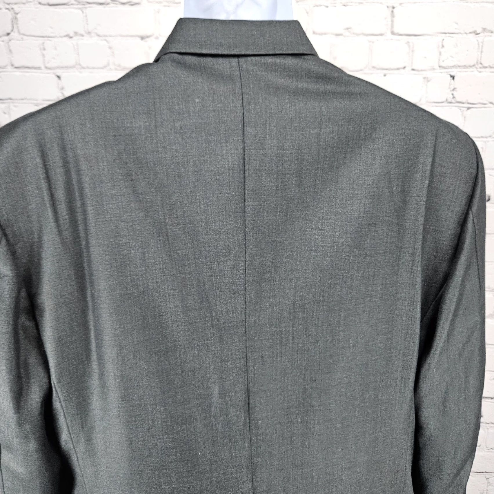 Vintage Unbranded Grey Full Pant Suit 2 Piece Set Notch Jacket 2 Button Double-Vented 40S 33x28 Mens Size 40R - 5 Thumbnail