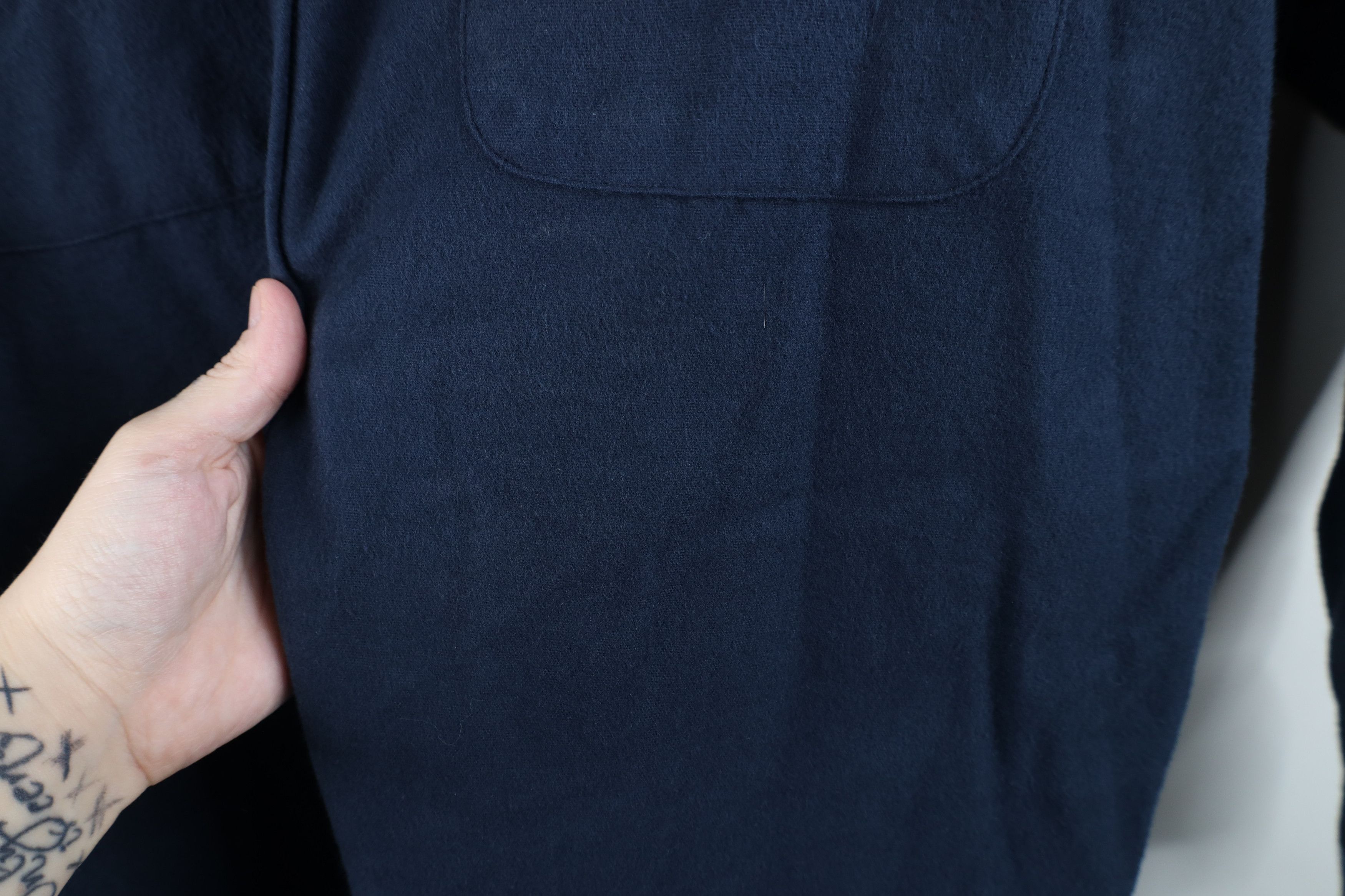 Vintage Vintage 90s Streetwear Cloth Collared Button Shirt Blue Size US L / EU 52-54 / 3 - 5 Thumbnail