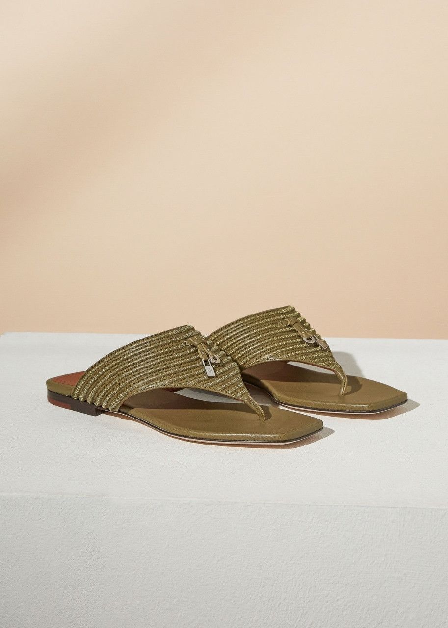 image of Loro Piana O1Srvl11E0424 Sandals In Saddlebrown, Women's (Size 5)