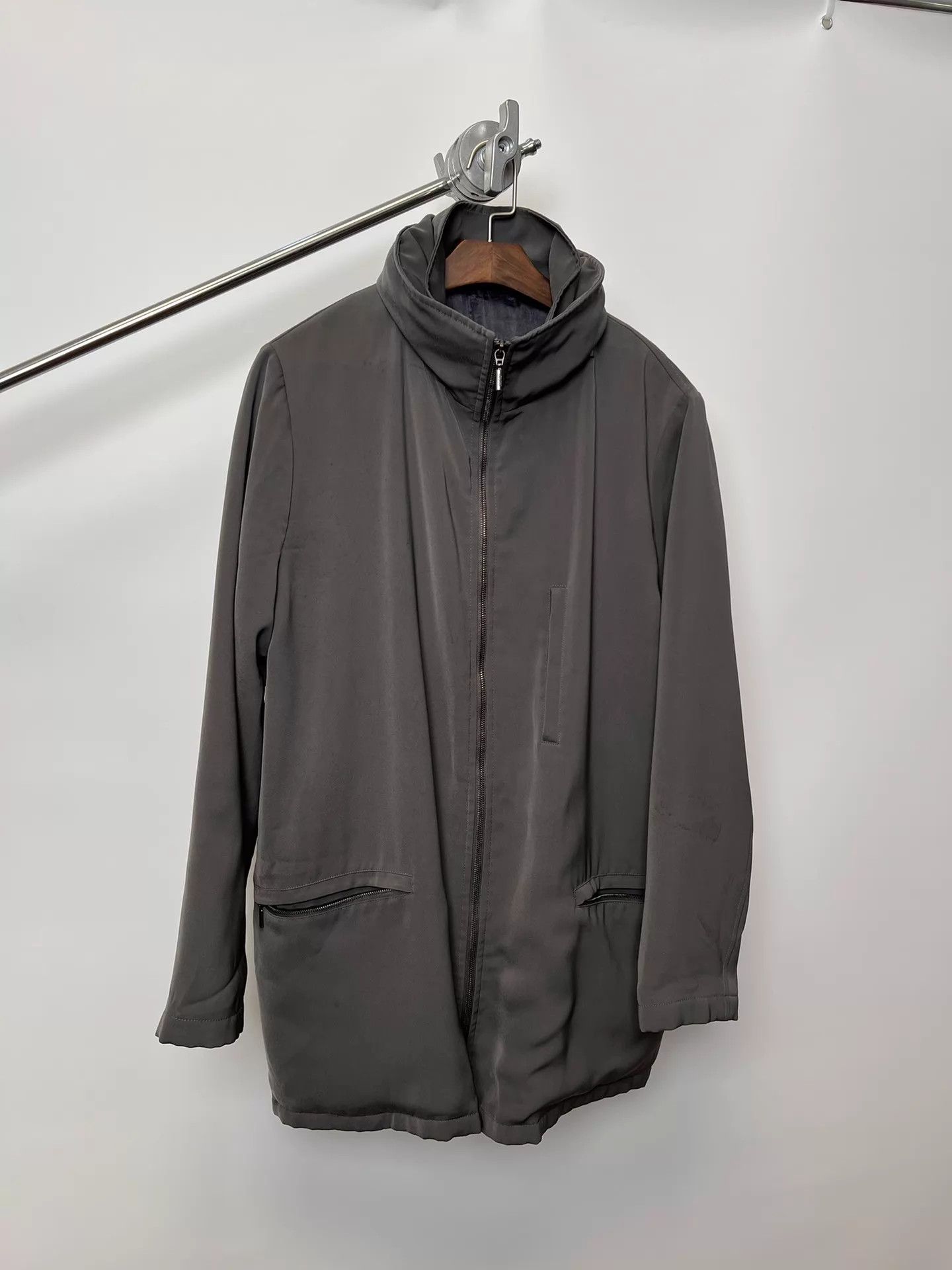Armani Armani Collezioni Double Collar Two-Piece Hooded Jacket L Size US L / EU 52-54 / 3 - 3 Thumbnail