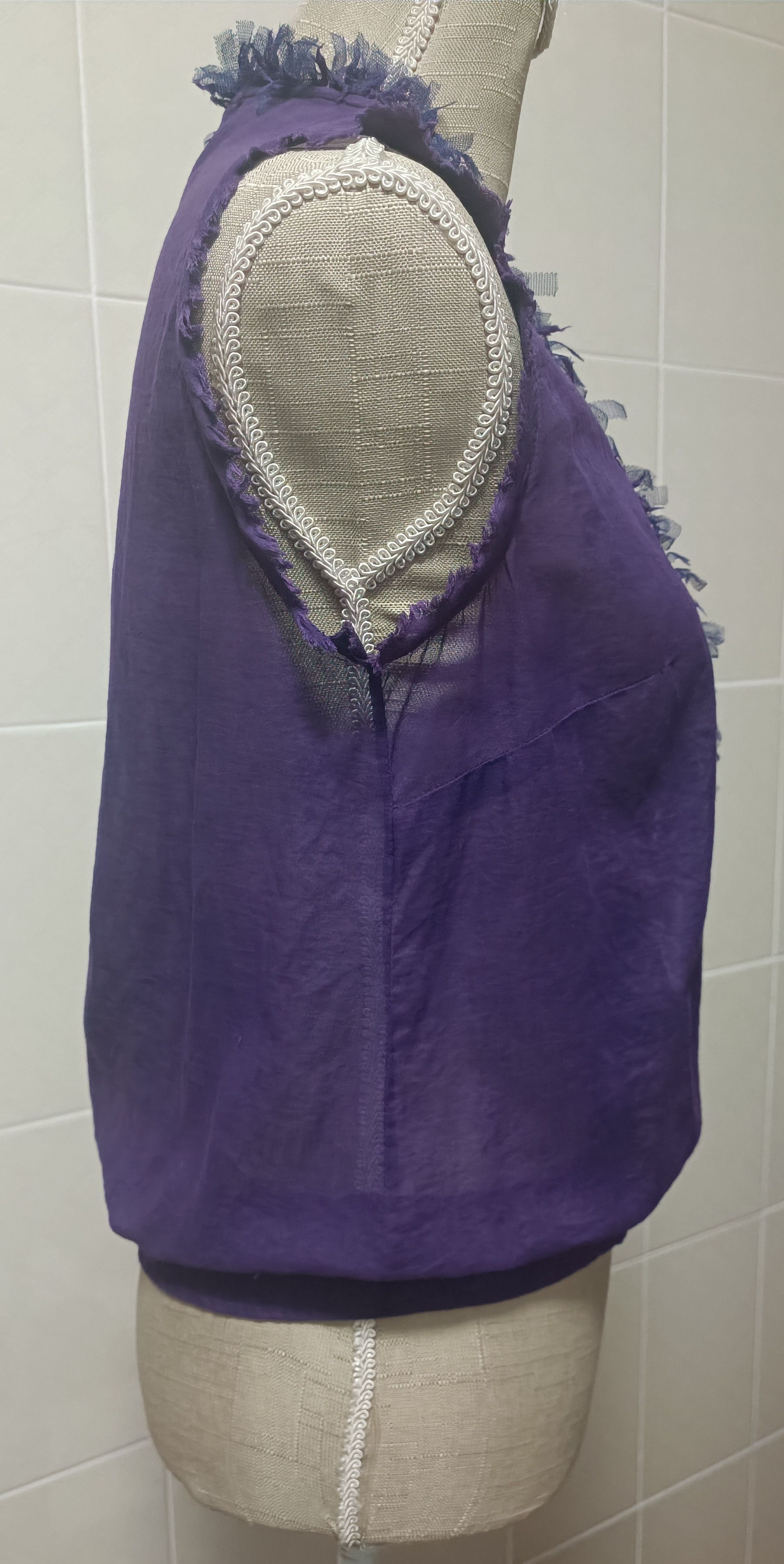 Jean Paul Gaultier Purple blouse with fringes Size M / US 6-8 / IT 42-44 - 10 Thumbnail