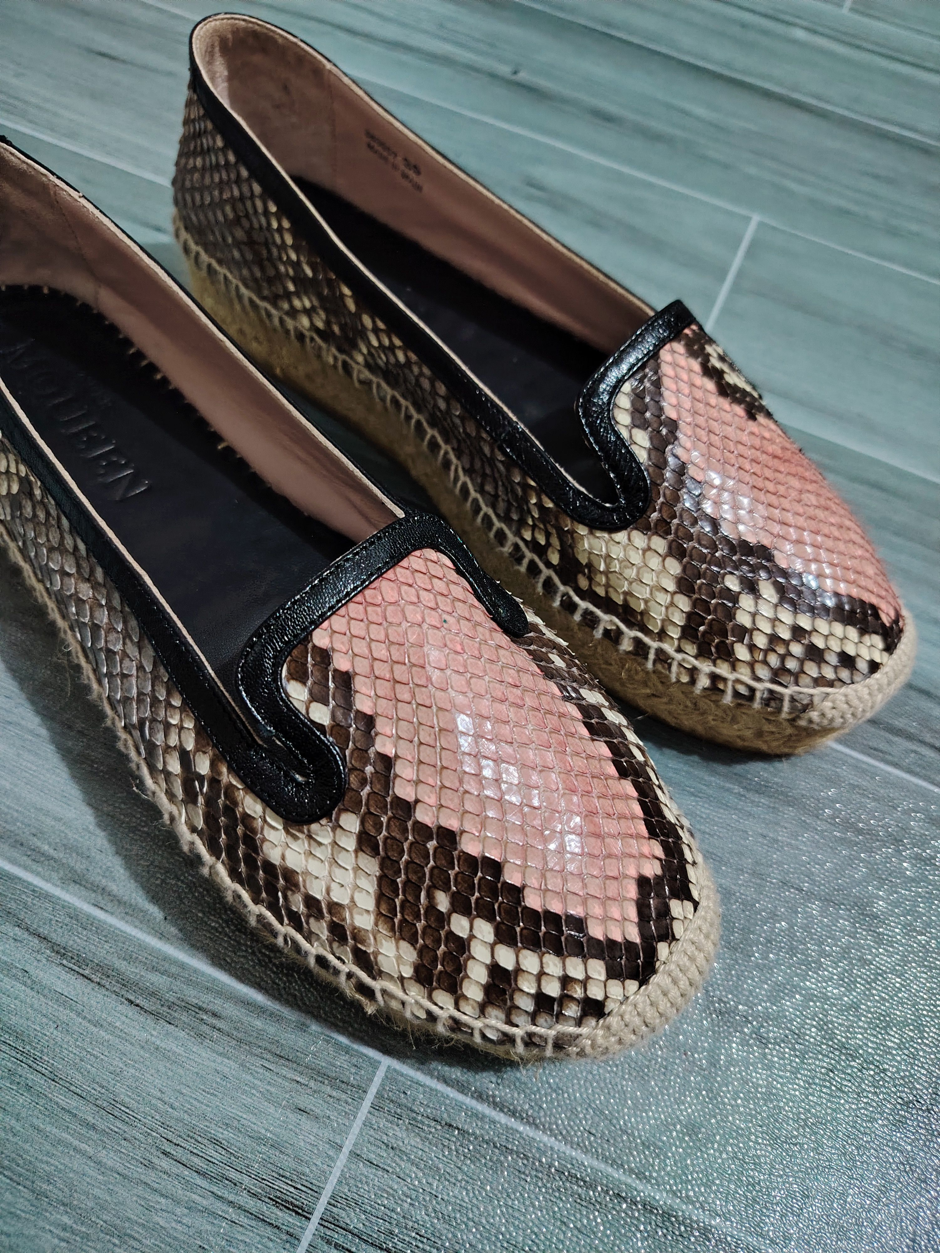 Alexander McQueen ALEXANDER MCQUEEN - Snake Skin Platform Espadrilles Size US 9 / IT 39 - 2 Thumbnail