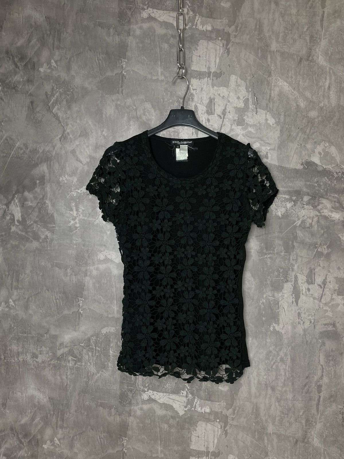 Dolce & Gabbana × Vintage VINTAGE DOLCE AND GABBANA FLOWERS Y2K BLACK T SHIRT Size M / US 6-8 / IT 42-44 - 1 Thumbnail
