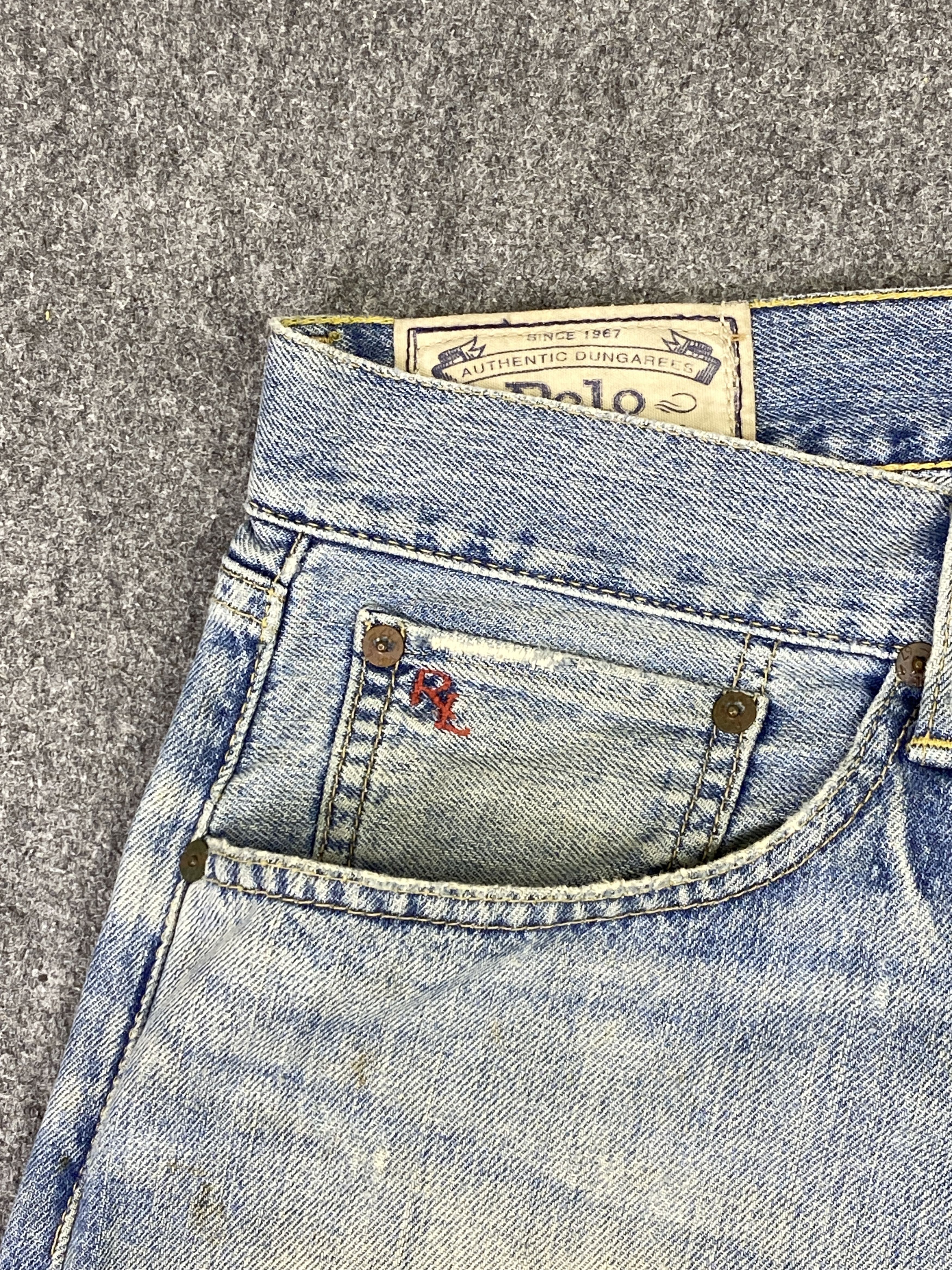 Polo Ralph Lauren Vintage Polo Ralph Lauren Selvedge Faded Blue Jeans DP2855 Size US 37 - 10 Thumbnail