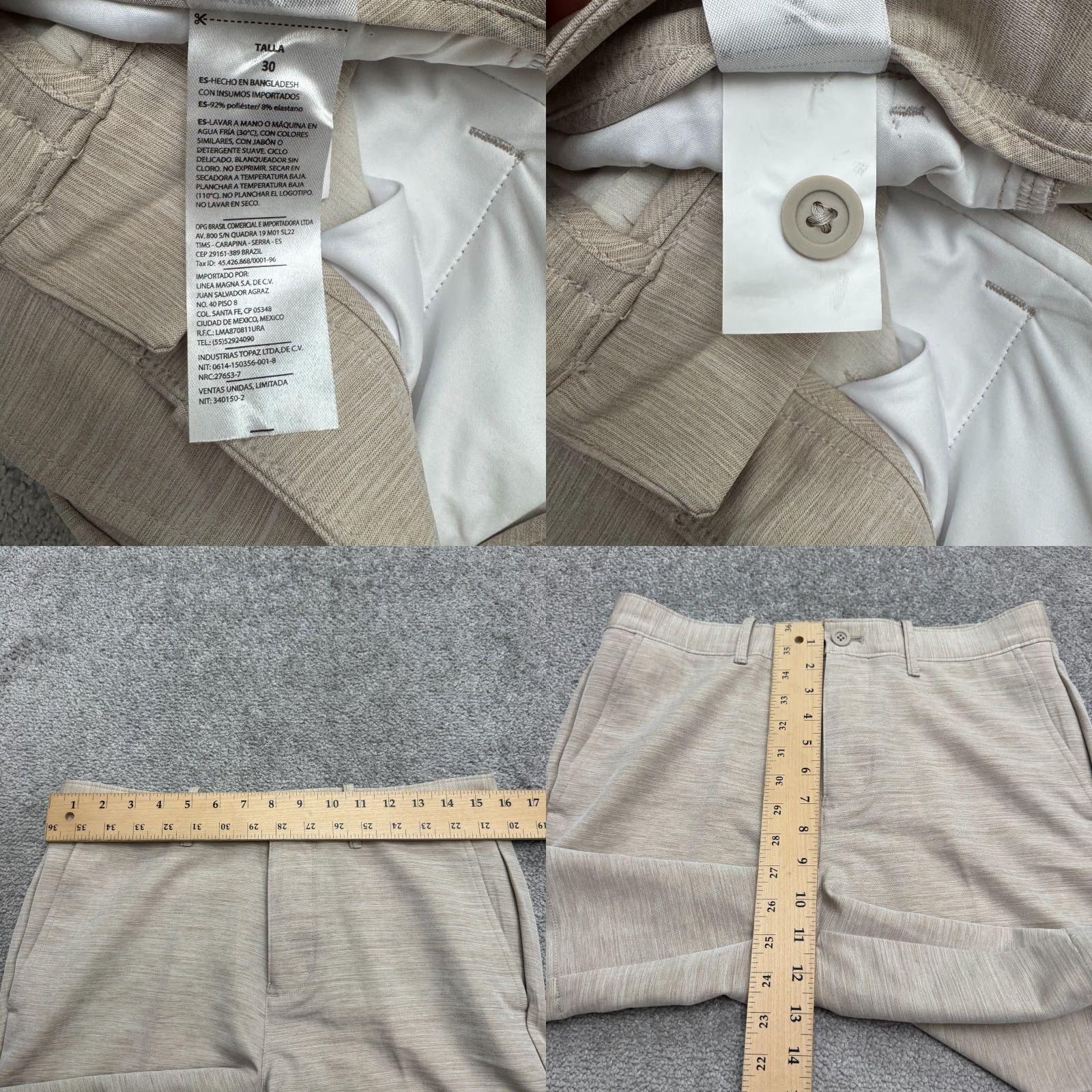 Original Penguin Original Penguin Performance Golf Chino Shorts Mens 30 Beige Flat Front Stretch Size US 30 / EU 46 - 8 Thumbnail
