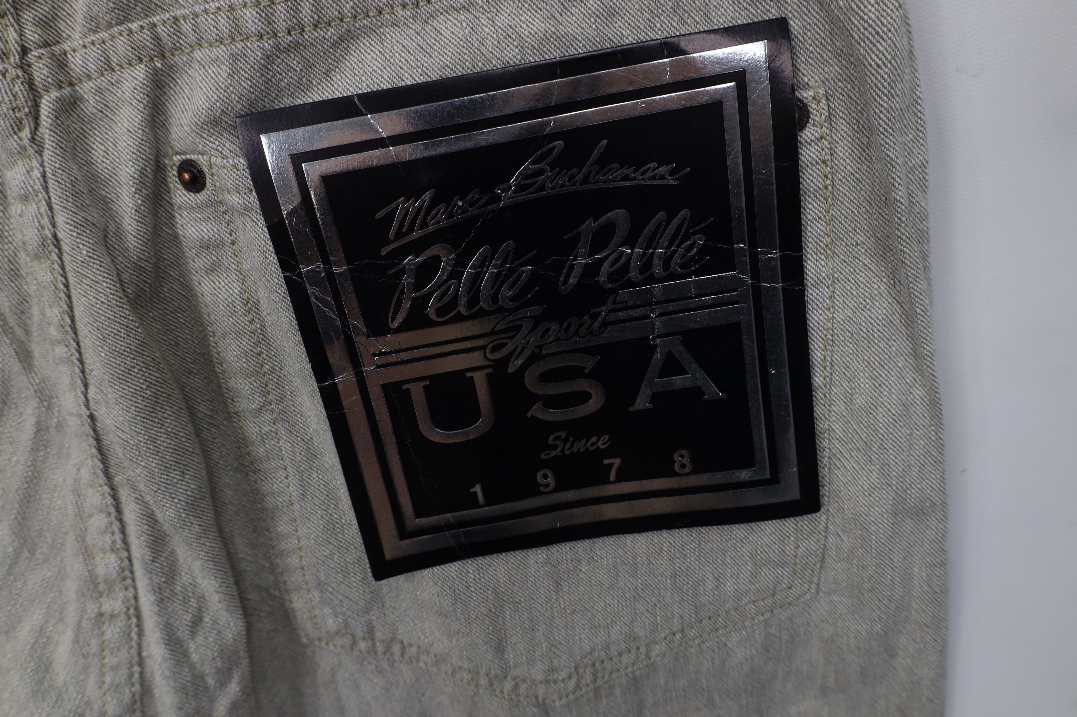 Pelle Pelle Deadstock Vintage 90s Pelle Pelle Wide Leg Jeans Linen Denim Size US 36 / EU 52 - 12 Thumbnail