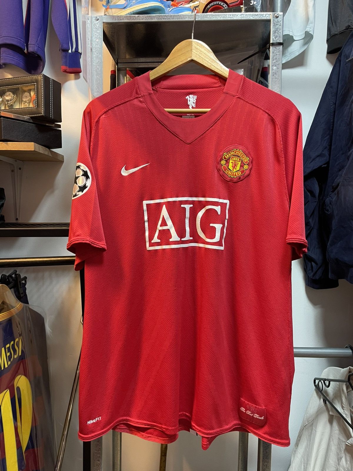 Nike 2007-2008 Manchester United CR7 UCL Home Kit Size US XXL / EU 58 / 5 - 2 Thumbnail