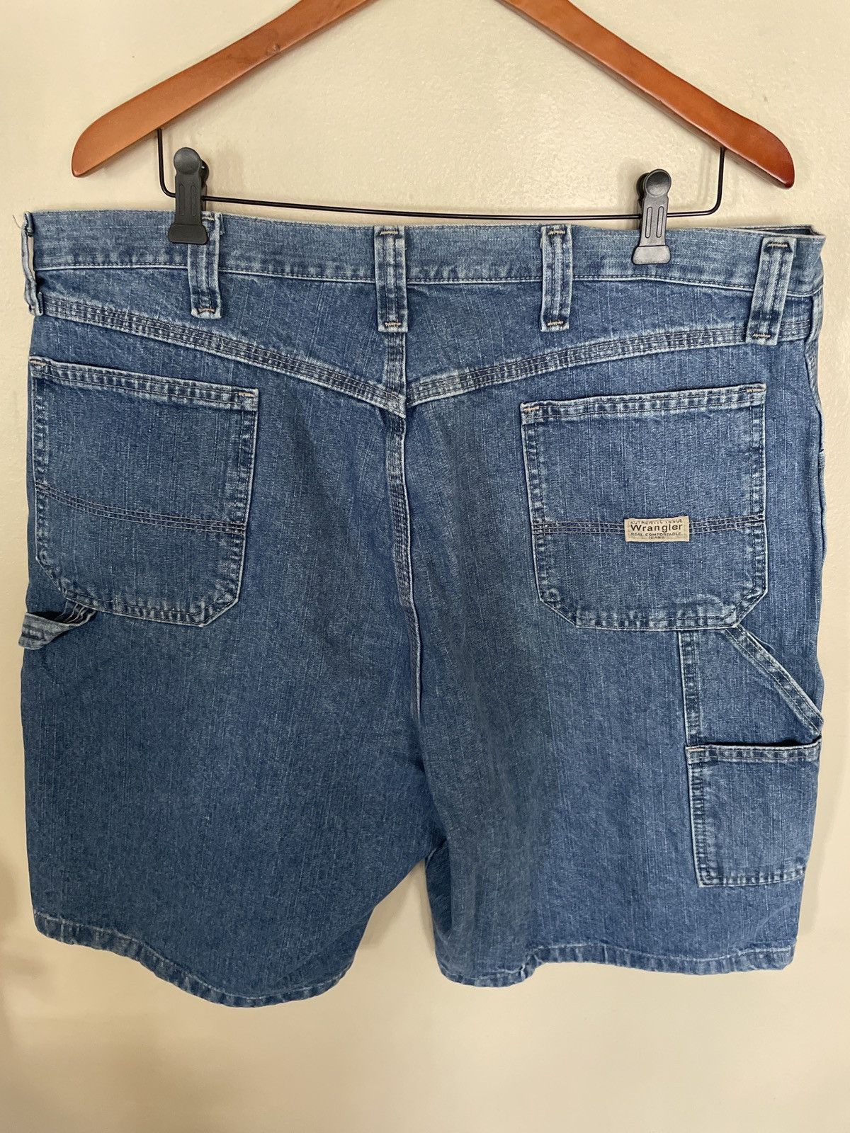 Vintage × Wrangler Vintage Y2K Wrangler Carpenter Jorts Jean Shorts Blue Denim Size US 40 / EU 56 - 4 Thumbnail