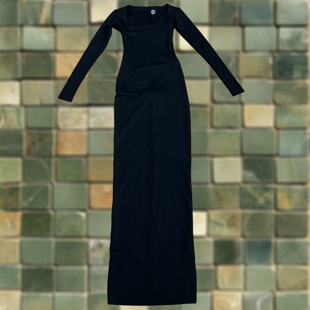 SKIMS Skims XS Women's Square Neck Polyamide Stretch Maxi Dress 56 Inch Black MINT HRJ Size XS / US 0-2 / IT 36-38 - 1 Thumbnail
