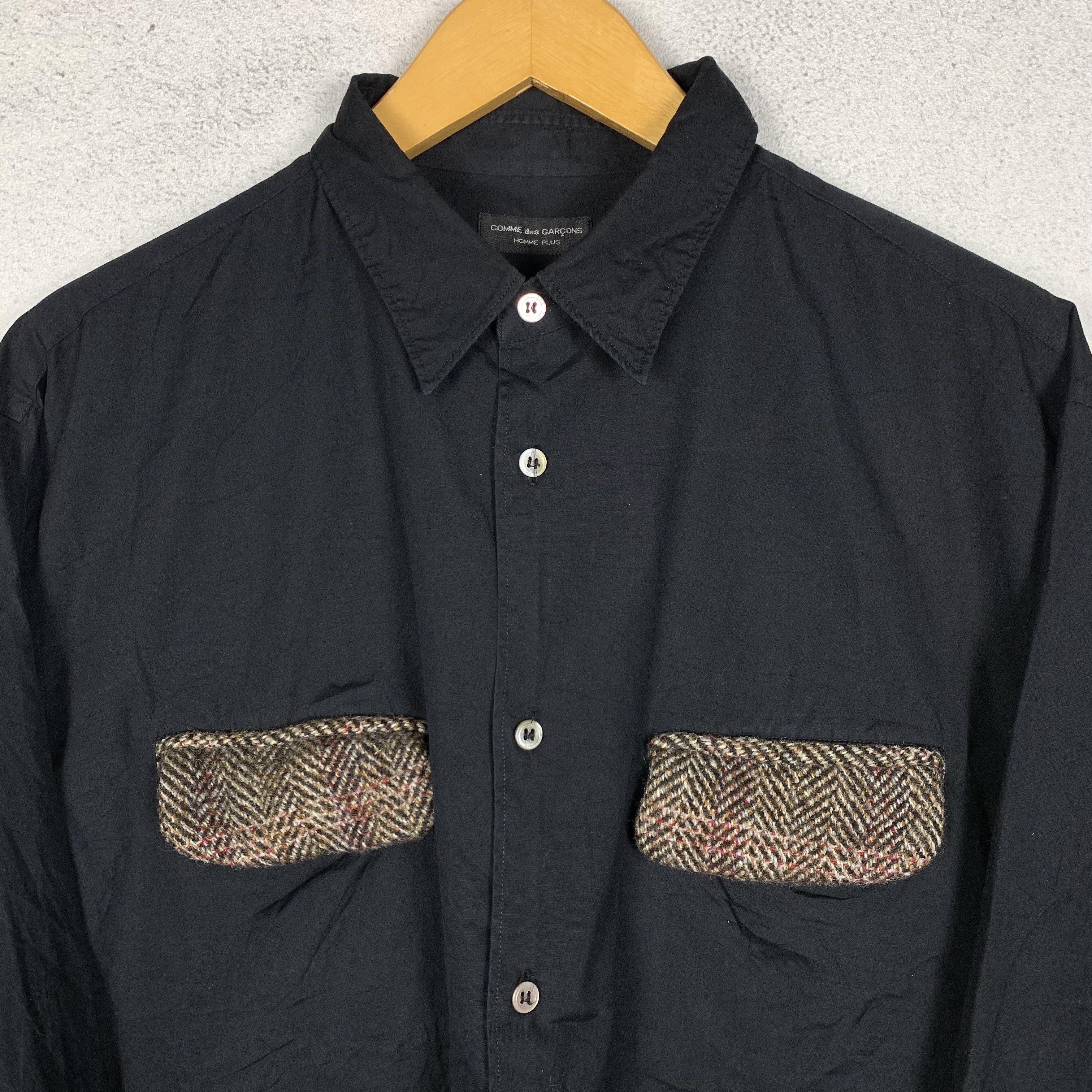 Comme des Garcons CDGH Comme Des Garcons Homme Plus Black Shirt Size US M / EU 48-50 / 2 - 2 Thumbnail