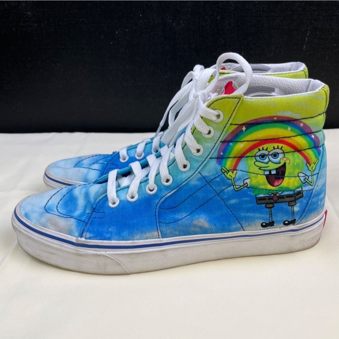 Vans Vans Unisex Blue SpongeBob x Sk8-Hi Shoes/Sneakers M9.5/W11 Size US 11 / IT 41 - 3 Thumbnail