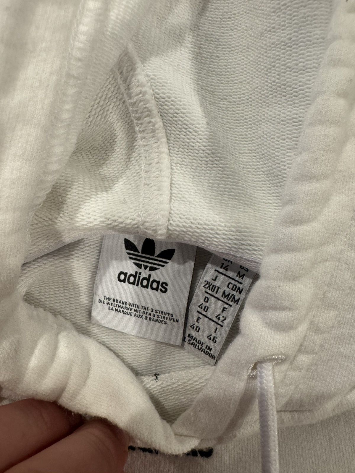 Adidas Adidas White 3 Stripe Trefoil Crop Hoodie DX2321 Womens Med Size M / US 6-8 / IT 42-44 - 6 Thumbnail