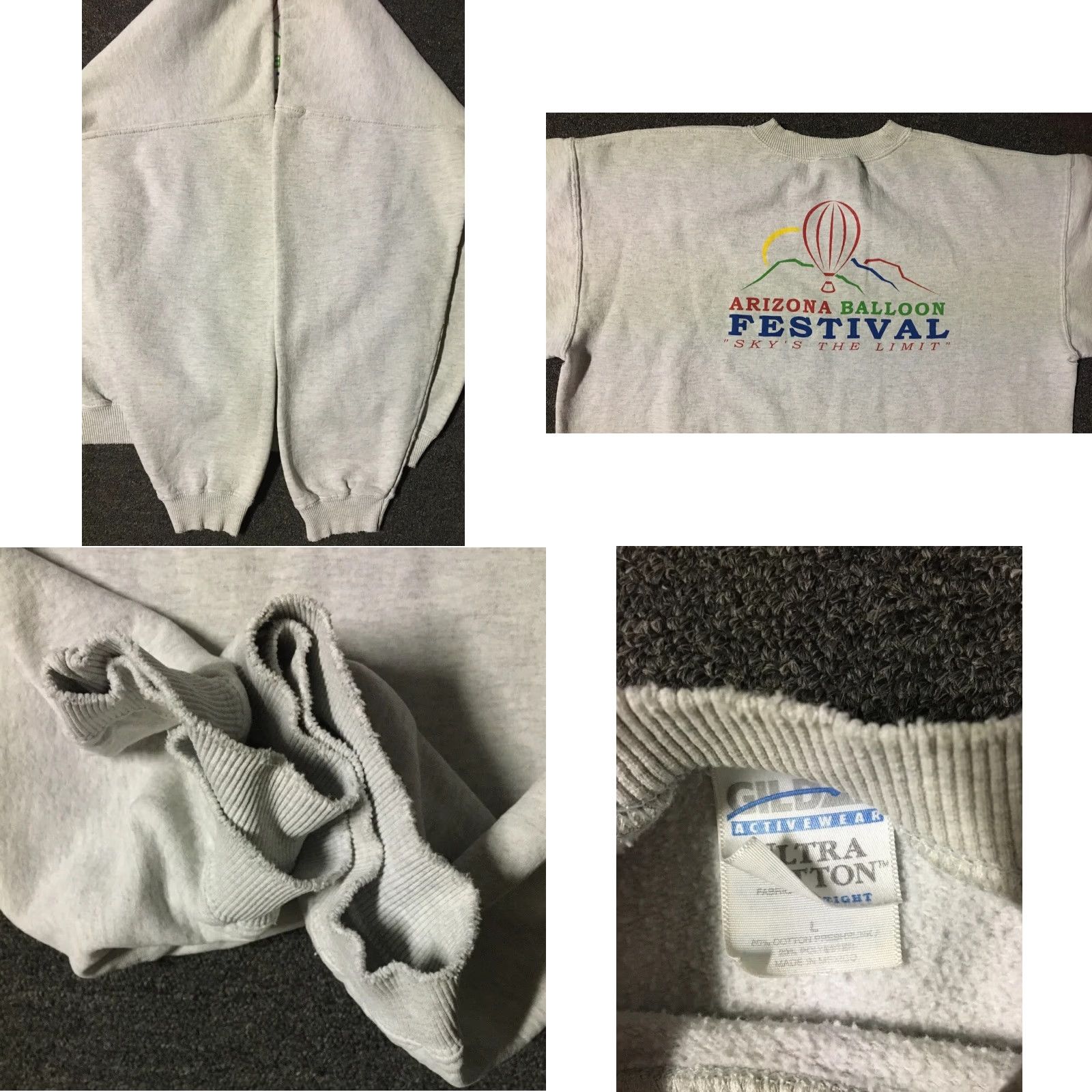 Vintage Vtg Arizona Balloon Festival Faded Distress Sweatshirt M Nature Art Grunge 90s Size US M / EU 48-50 / 2 - 8 Thumbnail