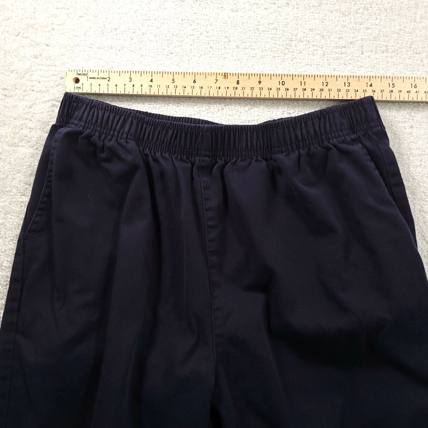Vintage VINTAGE Cabin Creek Pull-On Capri Pants Womens 14P Petite Blue Elastic Waist Pockets Size 36" / US 14 / IT 50 - 3 Thumbnail