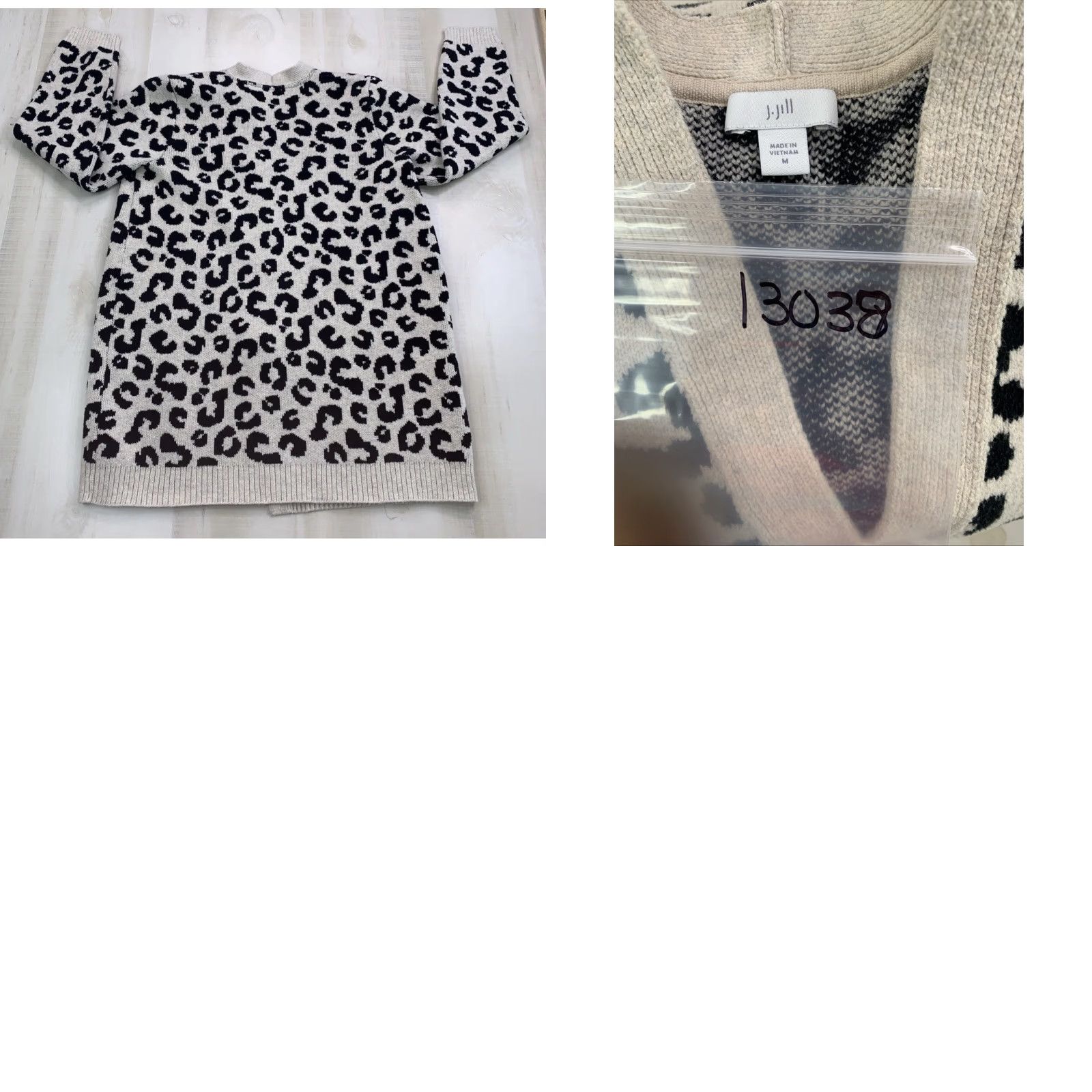 J. Jill J. Jill Cheetah Print V Neck Button Front Cardigan Sweater Medium Womens Knit Size M / US 6-8 / IT 42-44 - 8 Thumbnail