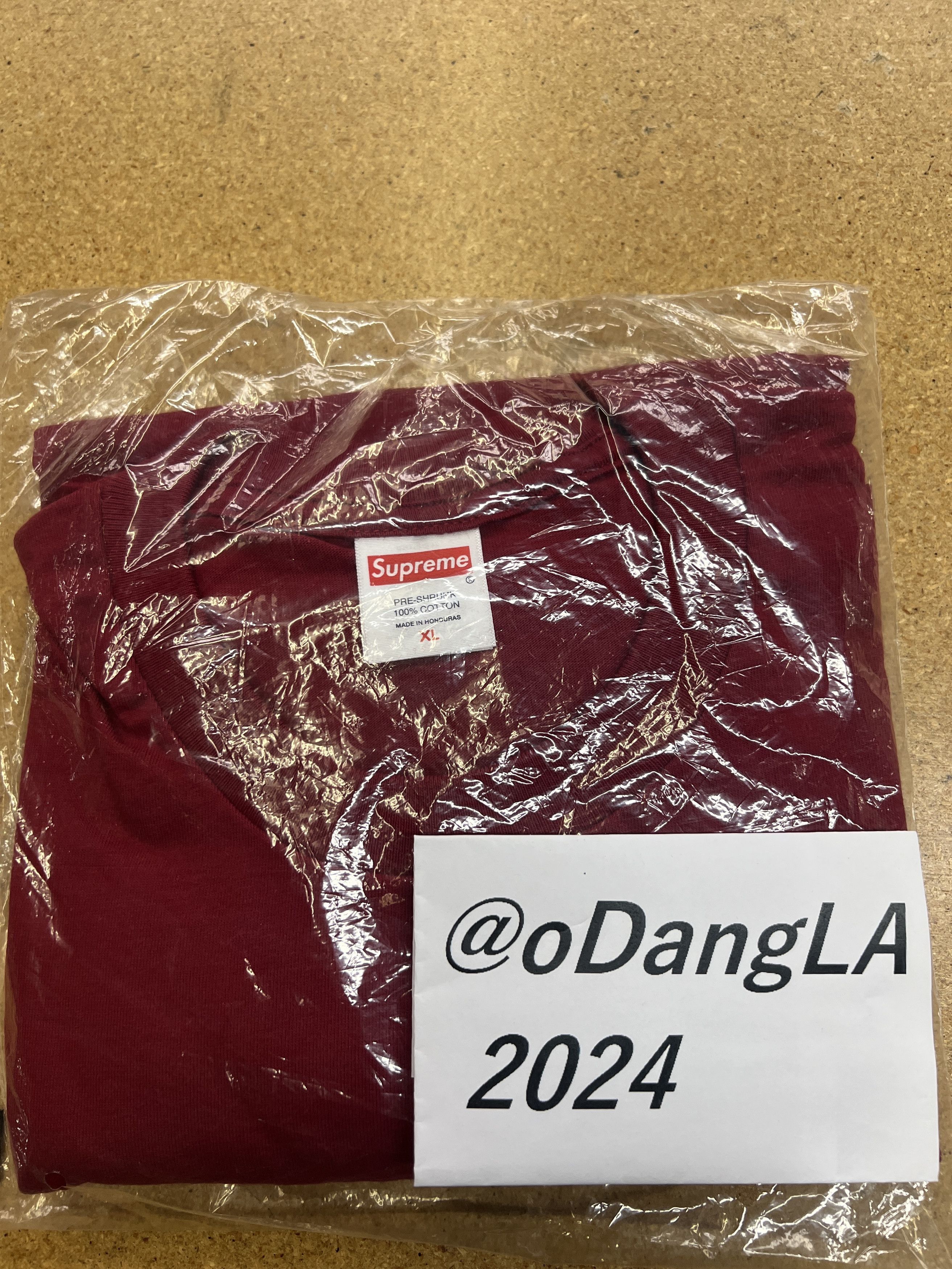 Supreme (XL) Supreme Satan Tee Cardinal FW24 (DS) Size US XL / EU 56 / 4 - 1 Thumbnail